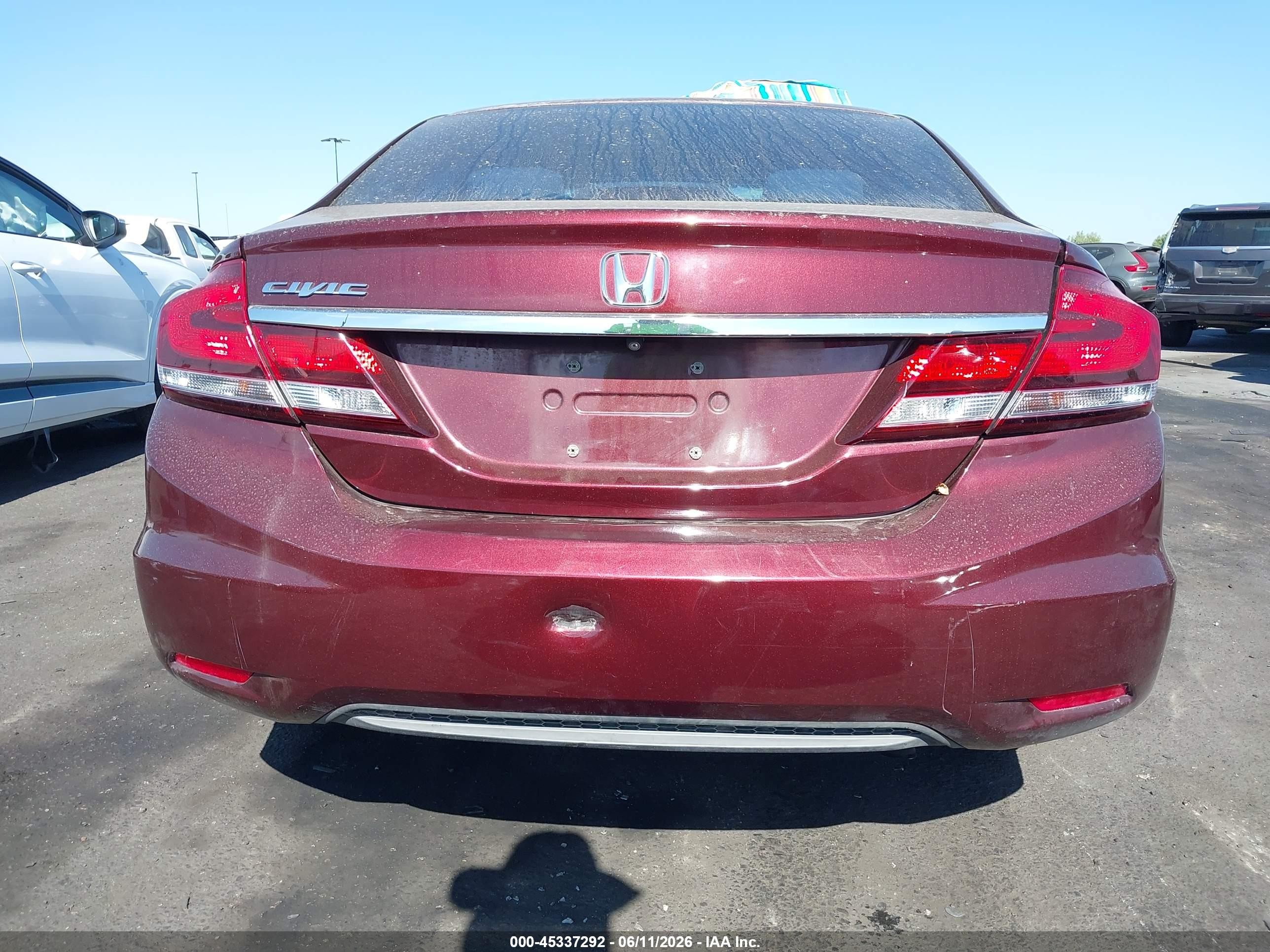 2014 Honda Civic Ex Maroon vin: 19XFB2F84EE237828