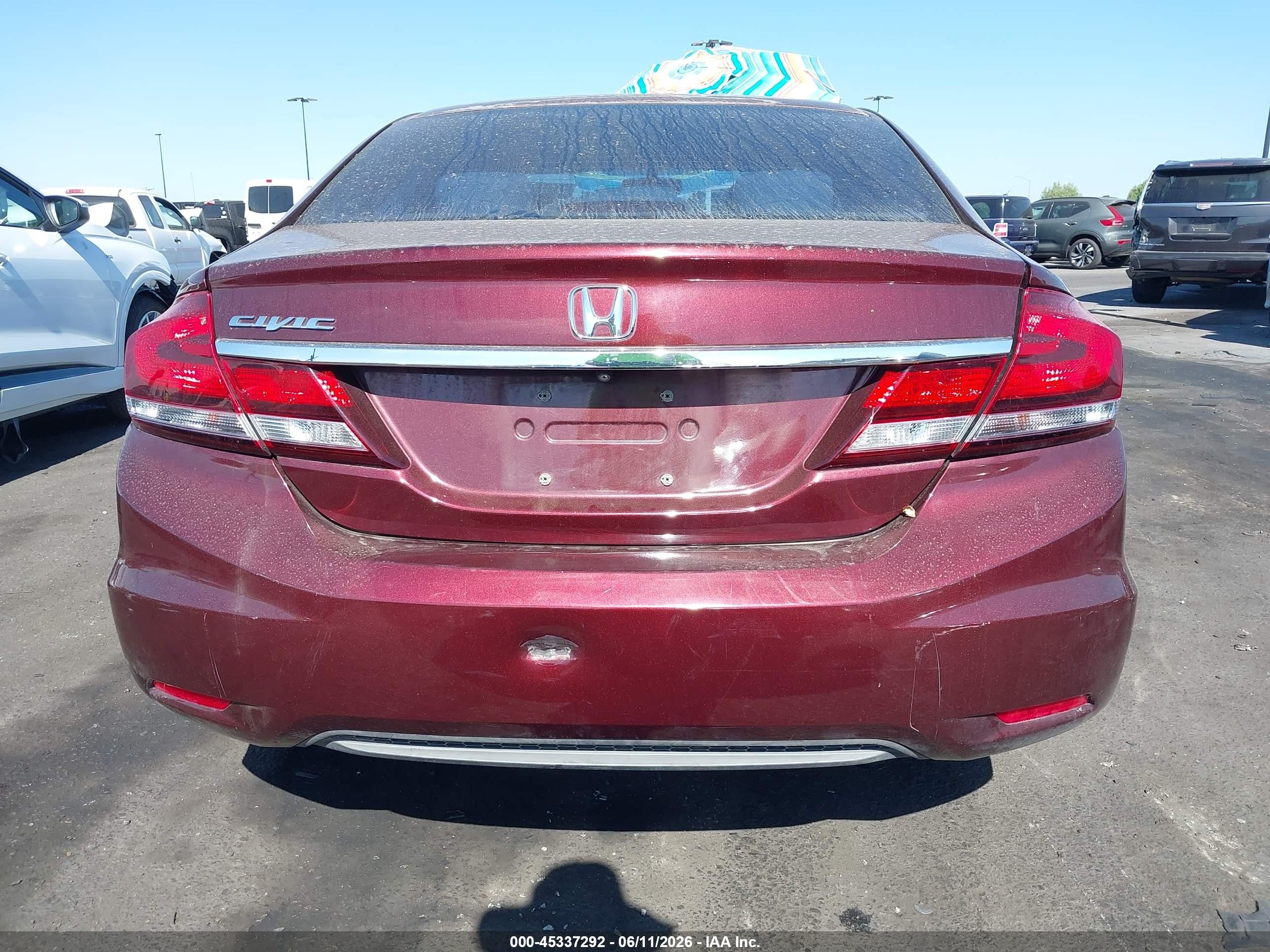 2014 Honda Civic Ex Maroon vin: 19XFB2F84EE237828