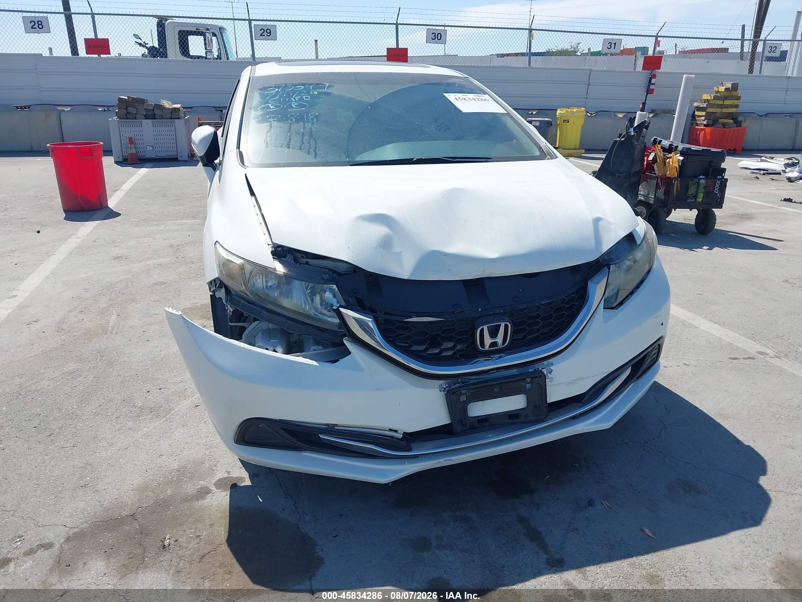 2014 Honda Civic Ex White vin: 19XFB2F84EE265757
