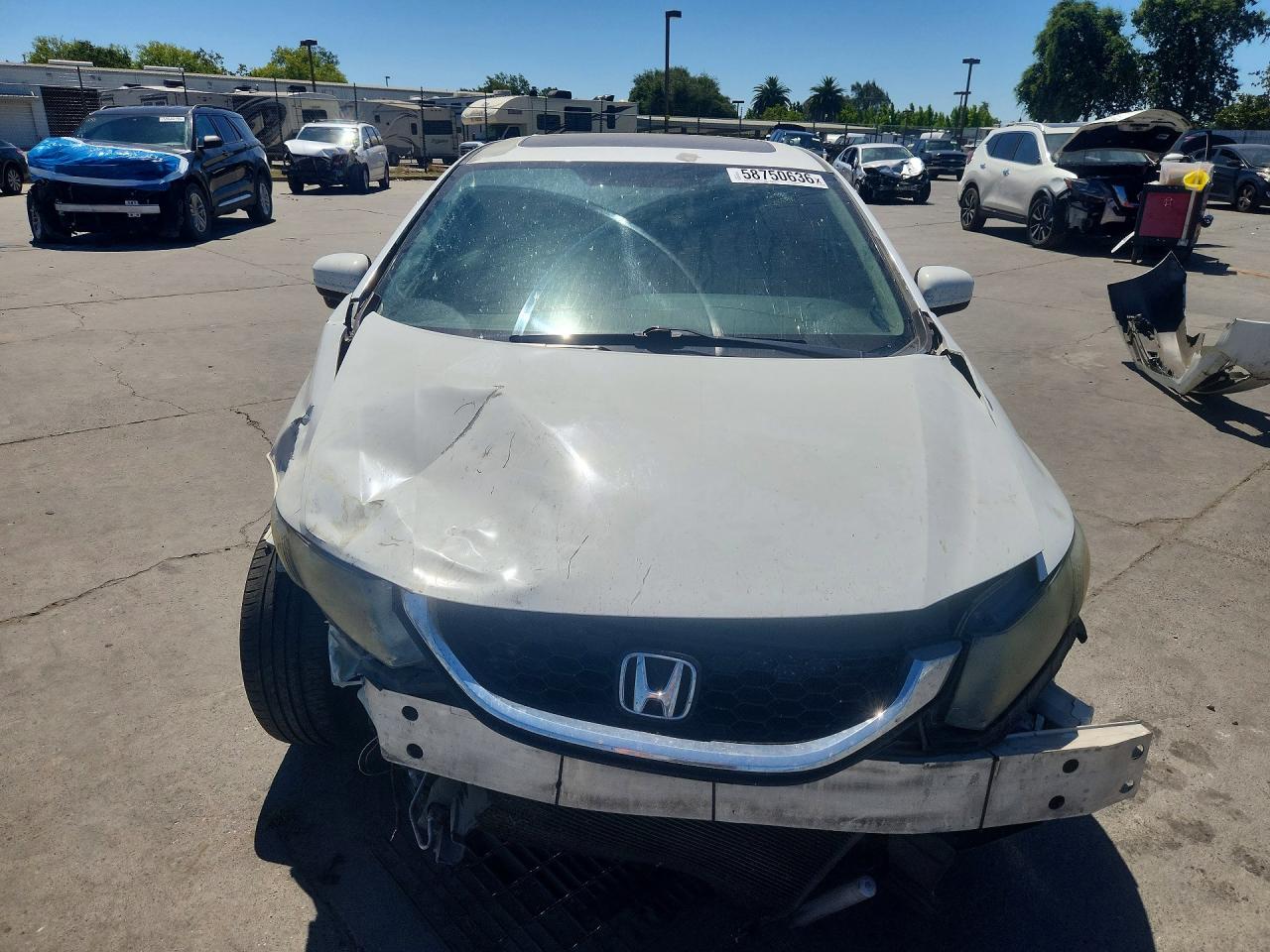 2014 Honda Civic Ex White vin: 19XFB2F84EE275270