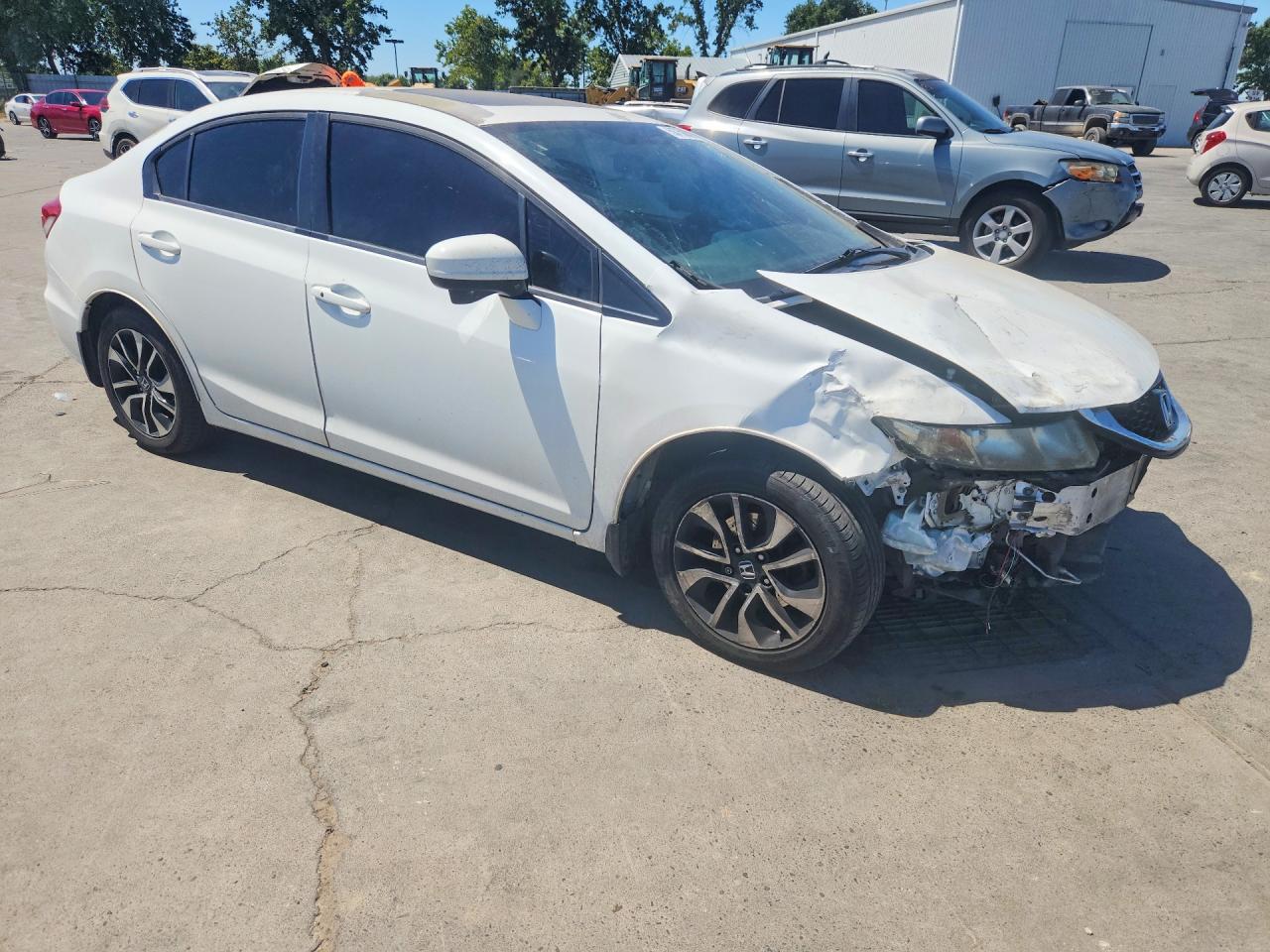 2014 Honda Civic Ex White vin: 19XFB2F84EE275270