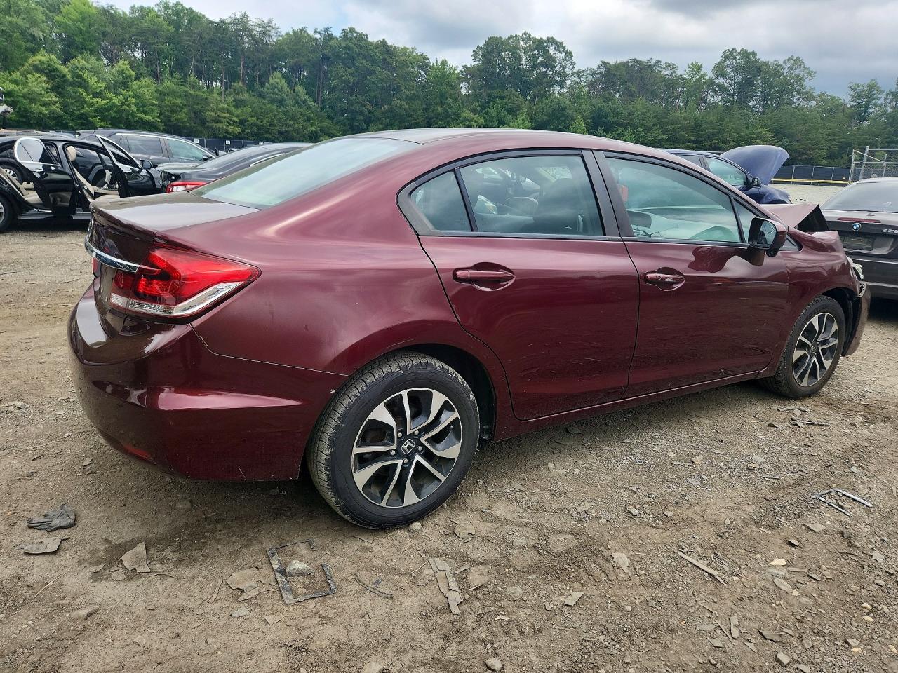 2015 Honda Civic Ex Burgundy vin: 19XFB2F84FE008230