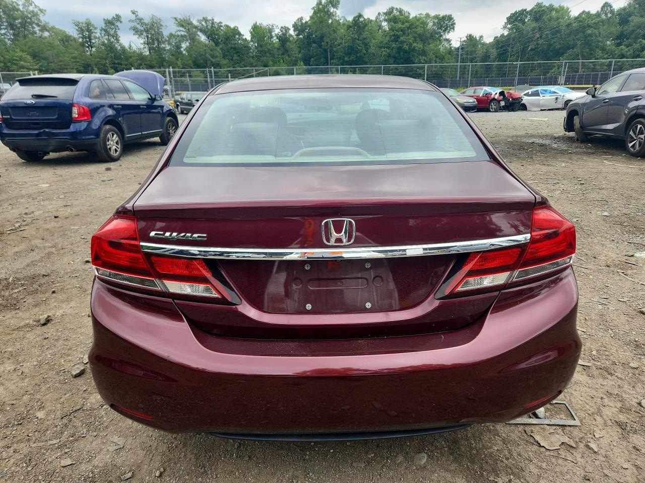 2015 Honda Civic Ex Burgundy vin: 19XFB2F84FE008230