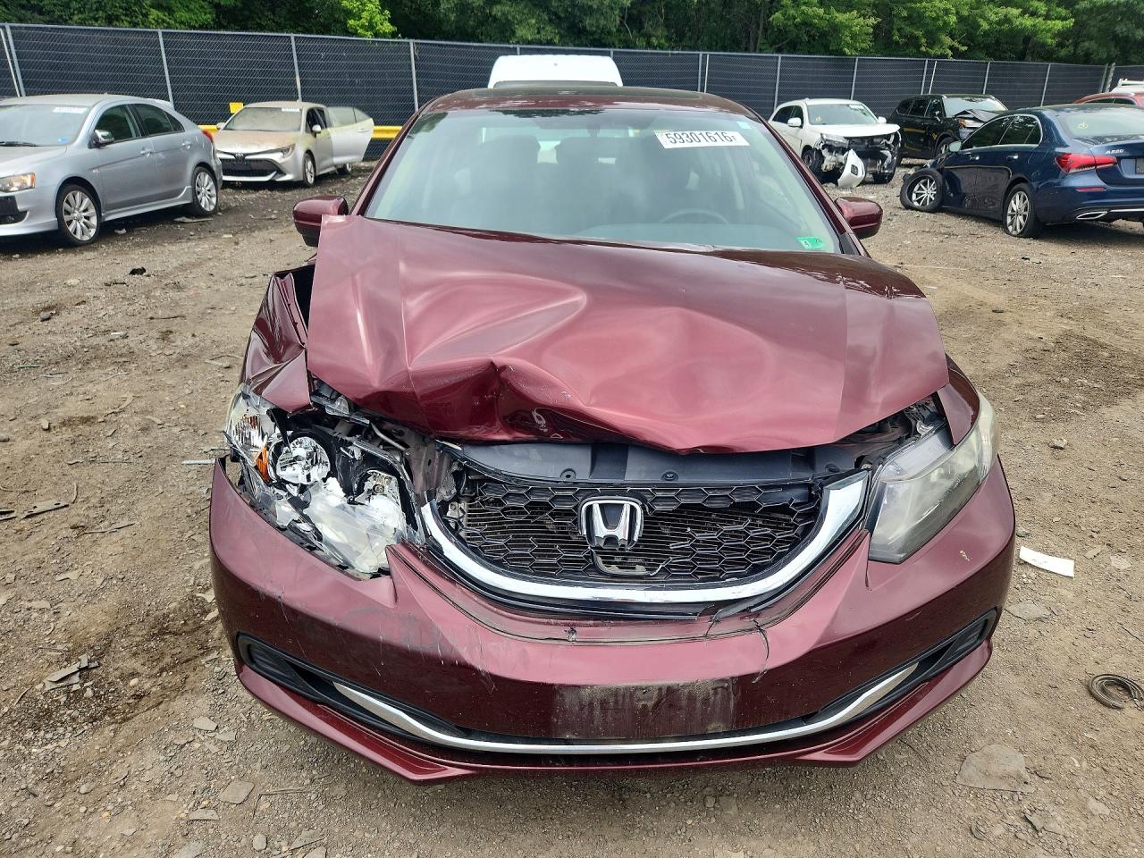 2015 Honda Civic Ex Burgundy vin: 19XFB2F84FE008230