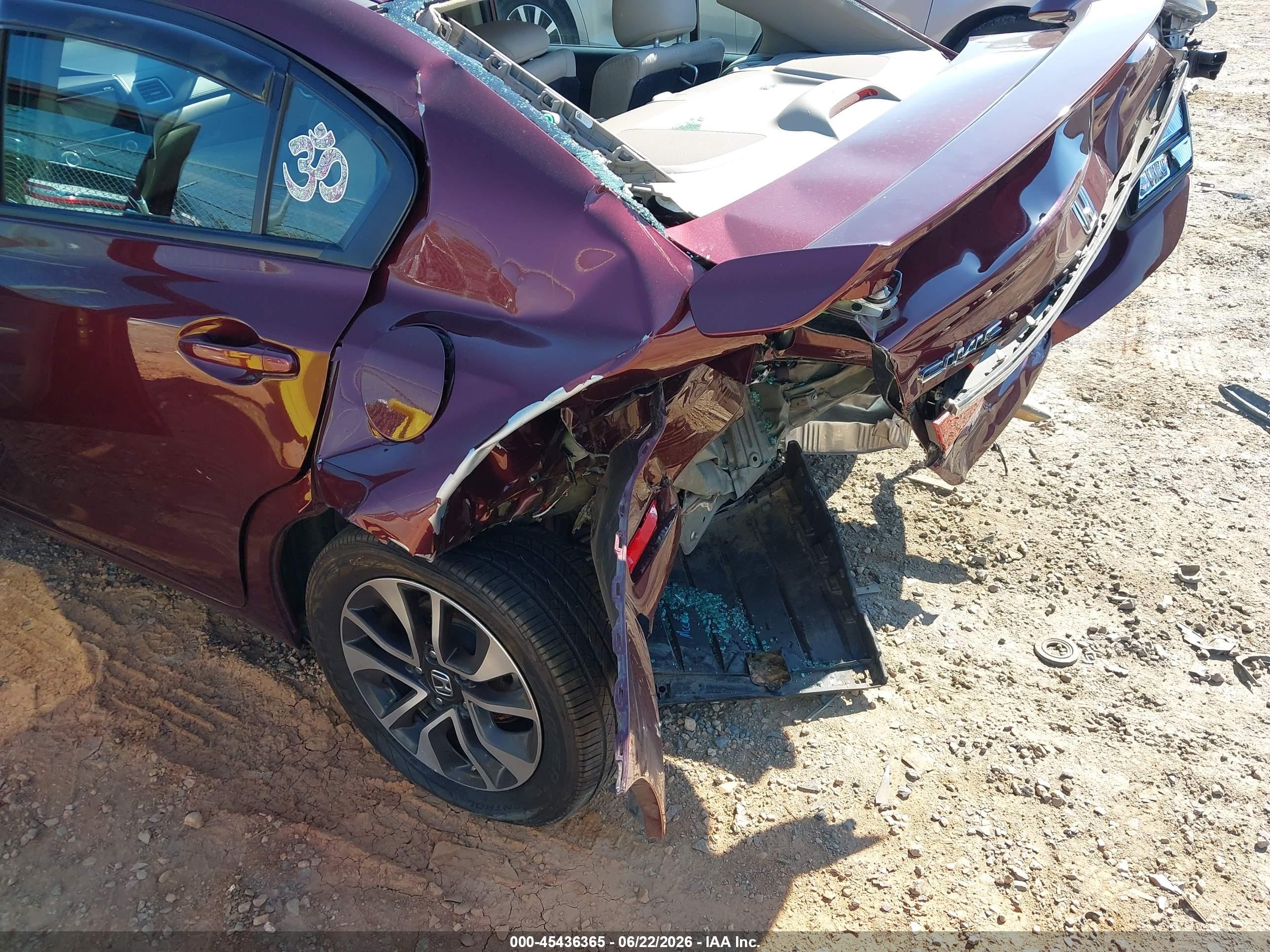 2015 Honda Civic Ex Burgundy vin: 19XFB2F84FE064863