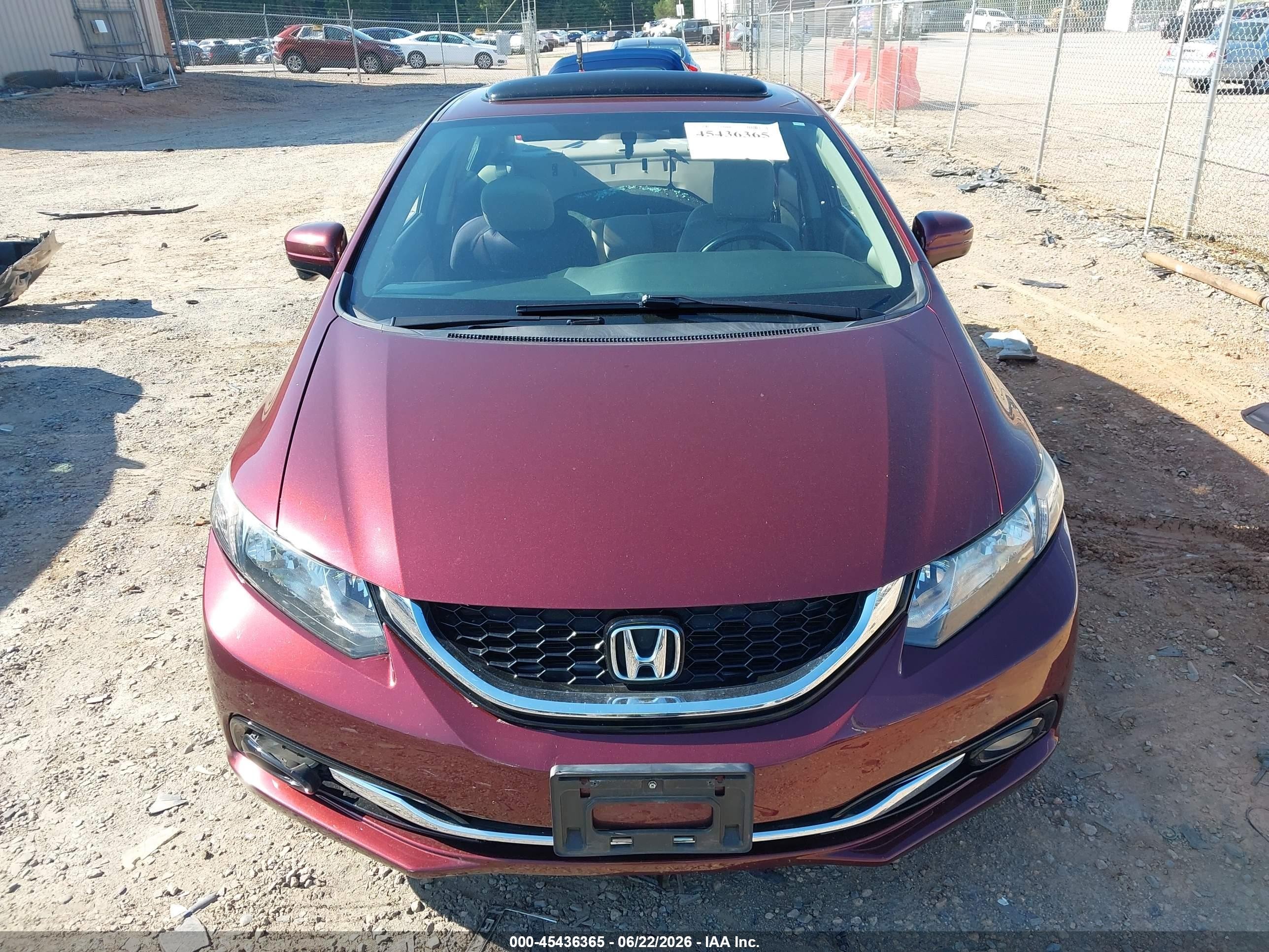 2015 Honda Civic Ex Burgundy vin: 19XFB2F84FE064863