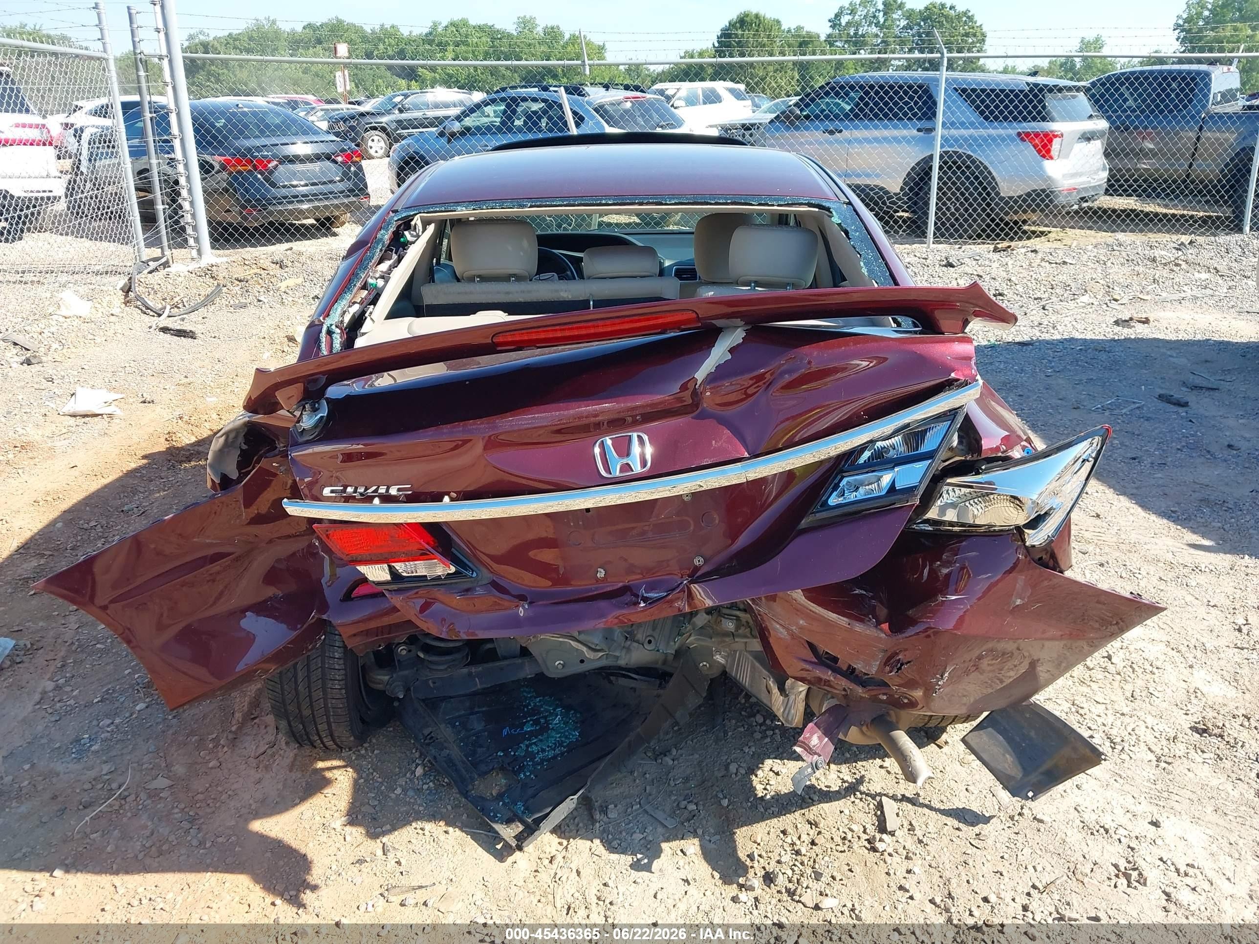 2015 Honda Civic Ex Burgundy vin: 19XFB2F84FE064863