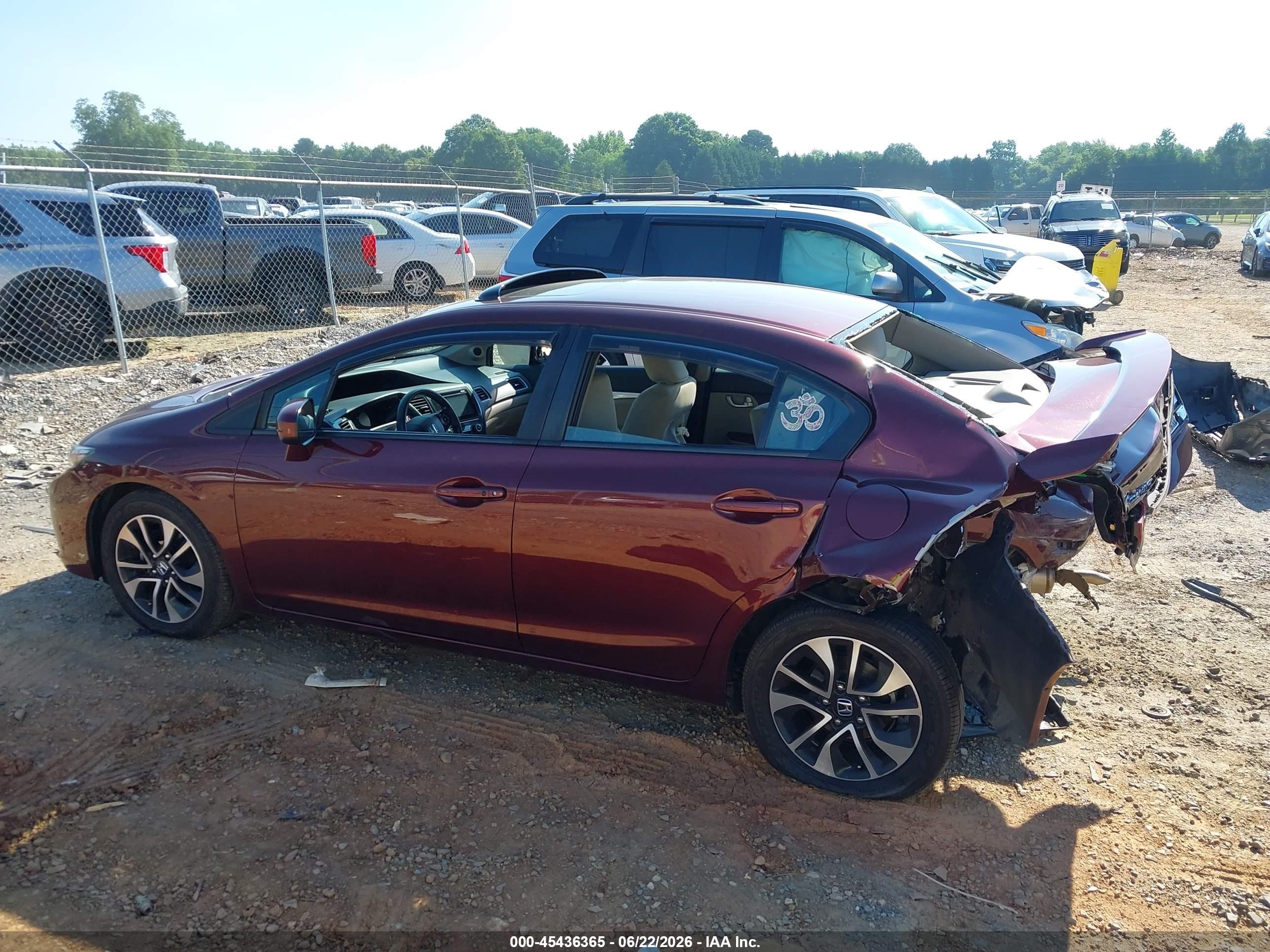 2015 Honda Civic Ex Burgundy vin: 19XFB2F84FE064863