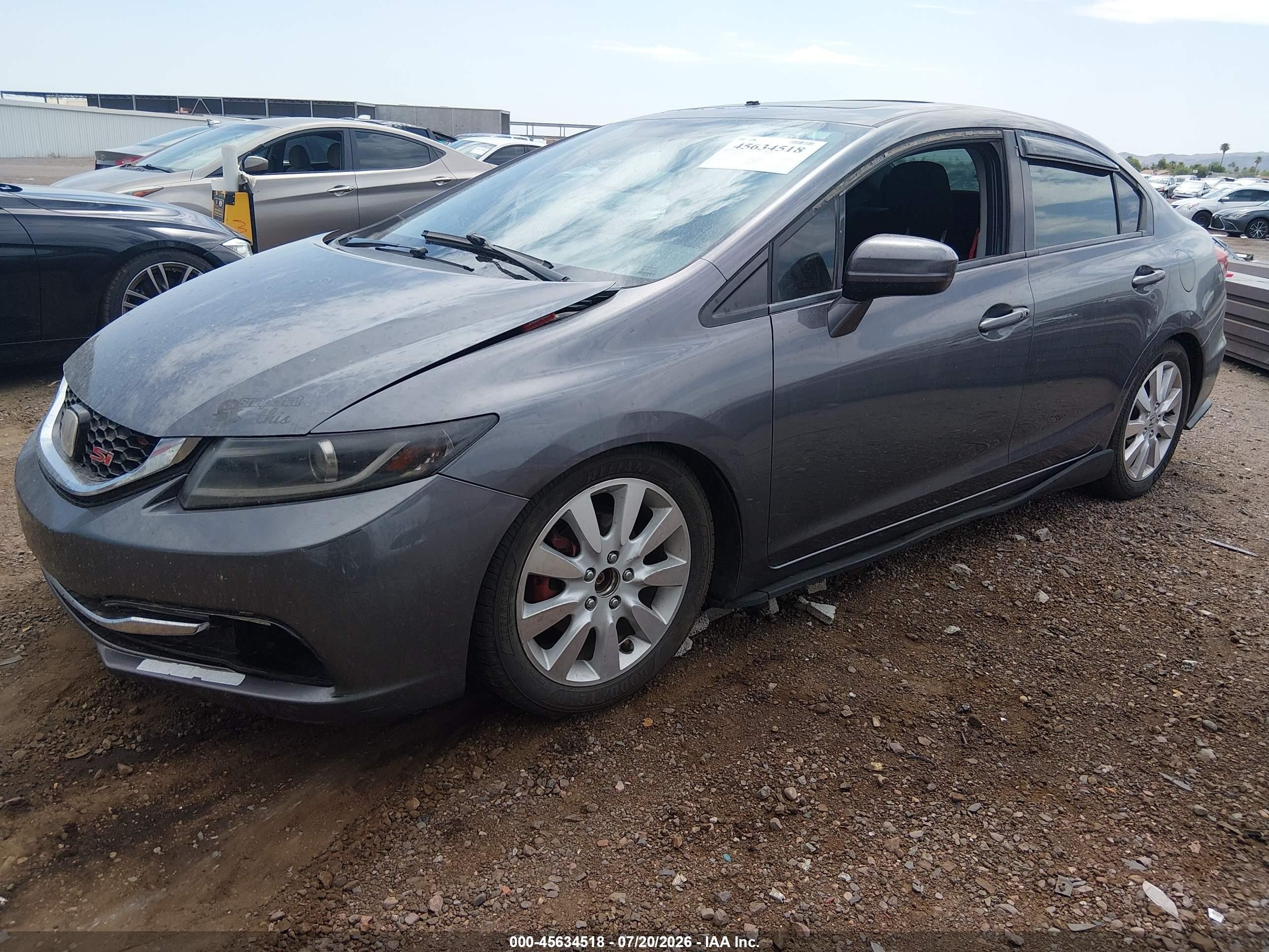 2015 Honda Civic Ex Gray vin: 19XFB2F84FE202448