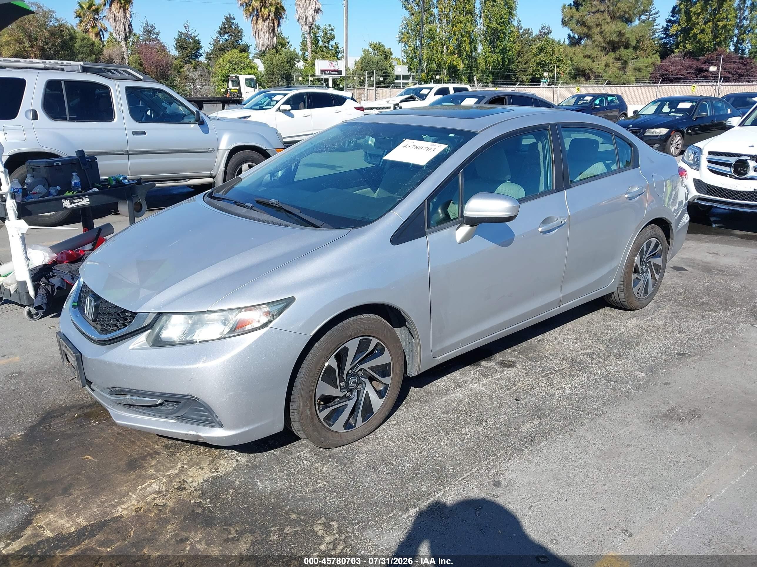 2015 Honda Civic Ex Silver vin: 19XFB2F84FE202644