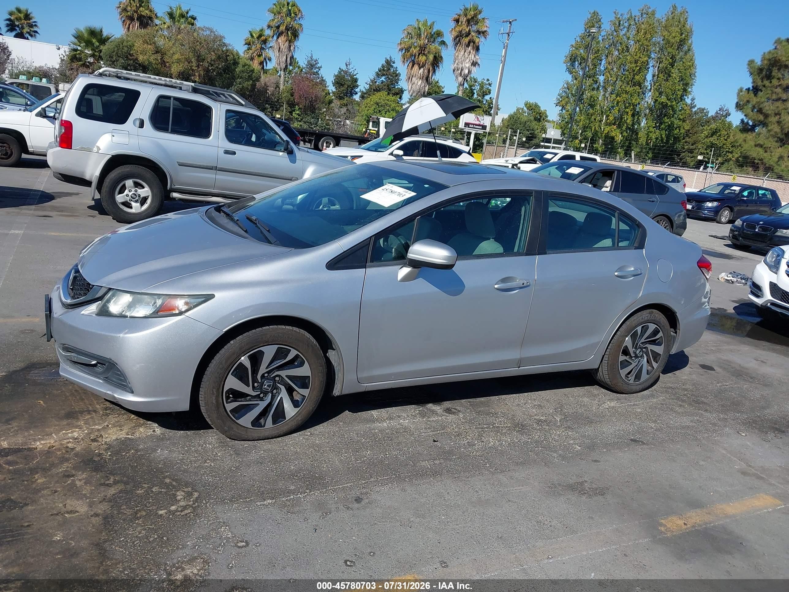 2015 Honda Civic Ex Silver vin: 19XFB2F84FE202644