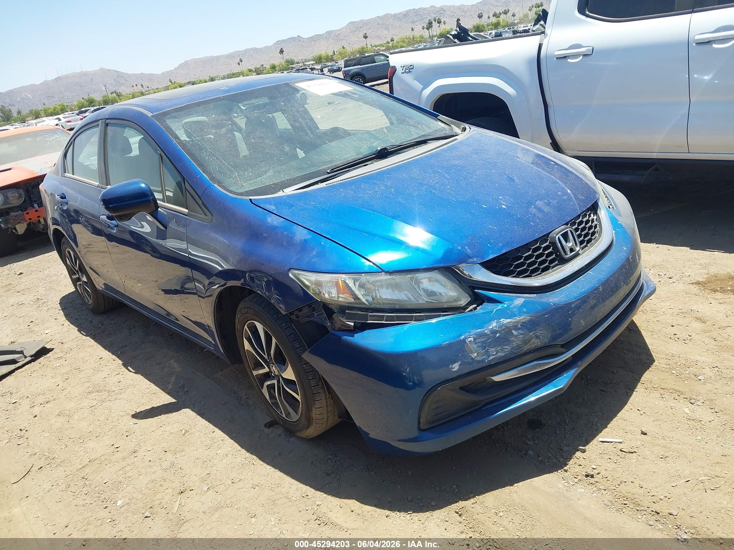 2015 Honda Civic Ex Blue vin: 19XFB2F84FE223395