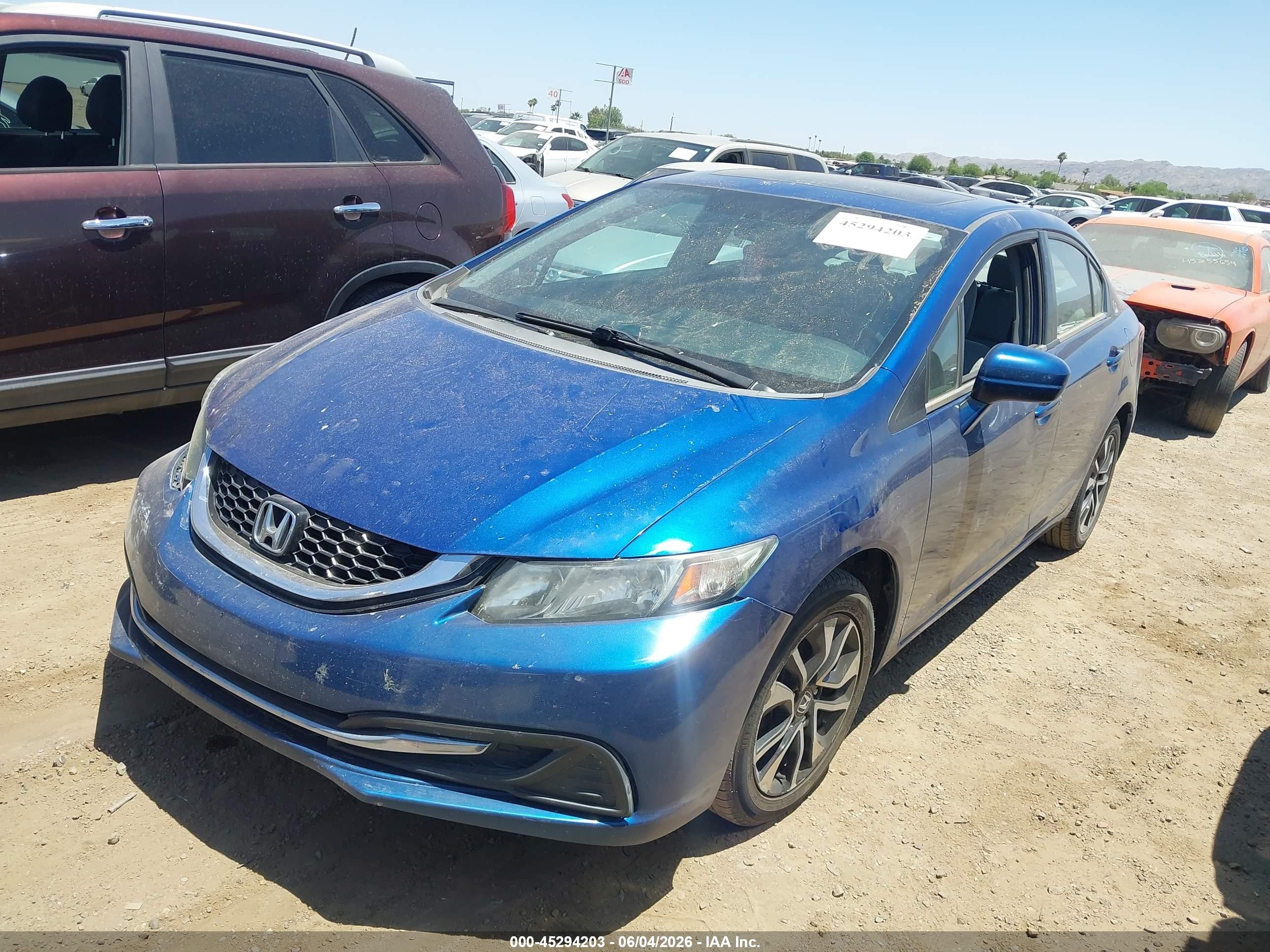 2015 Honda Civic Ex Blue vin: 19XFB2F84FE223395