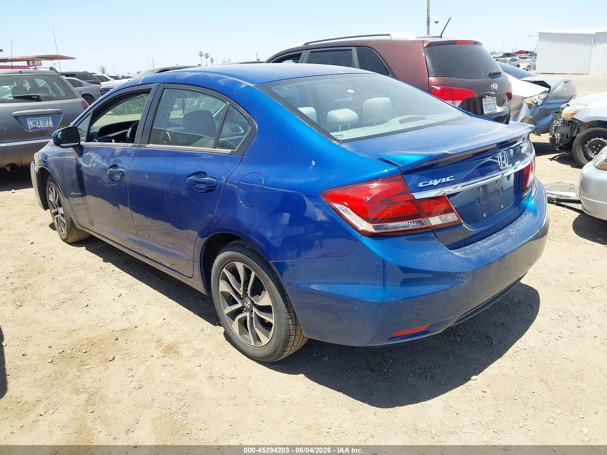 2015 Honda Civic Ex Blue vin: 19XFB2F84FE223395