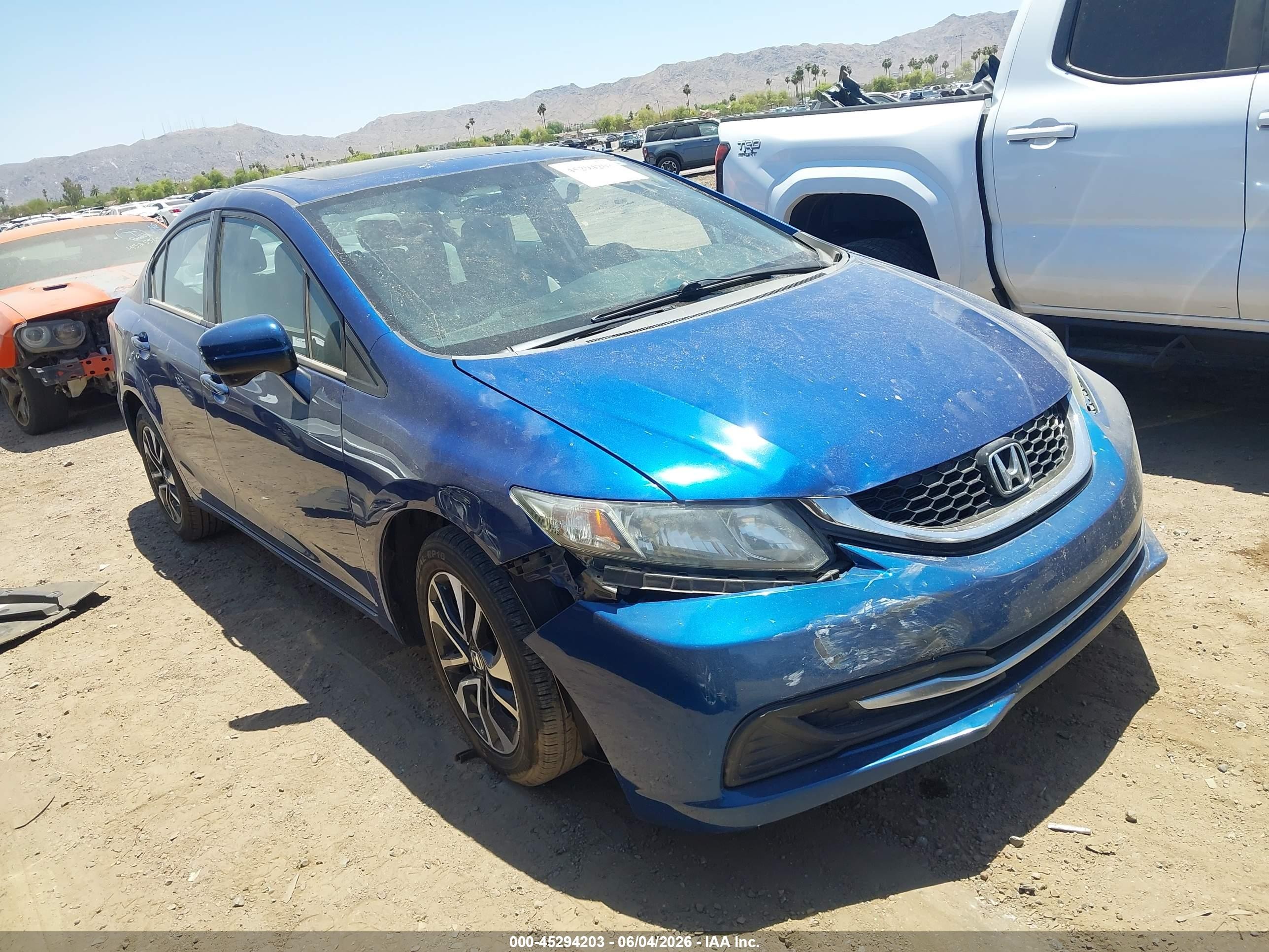 2015 Honda Civic Ex Blue vin: 19XFB2F84FE223395