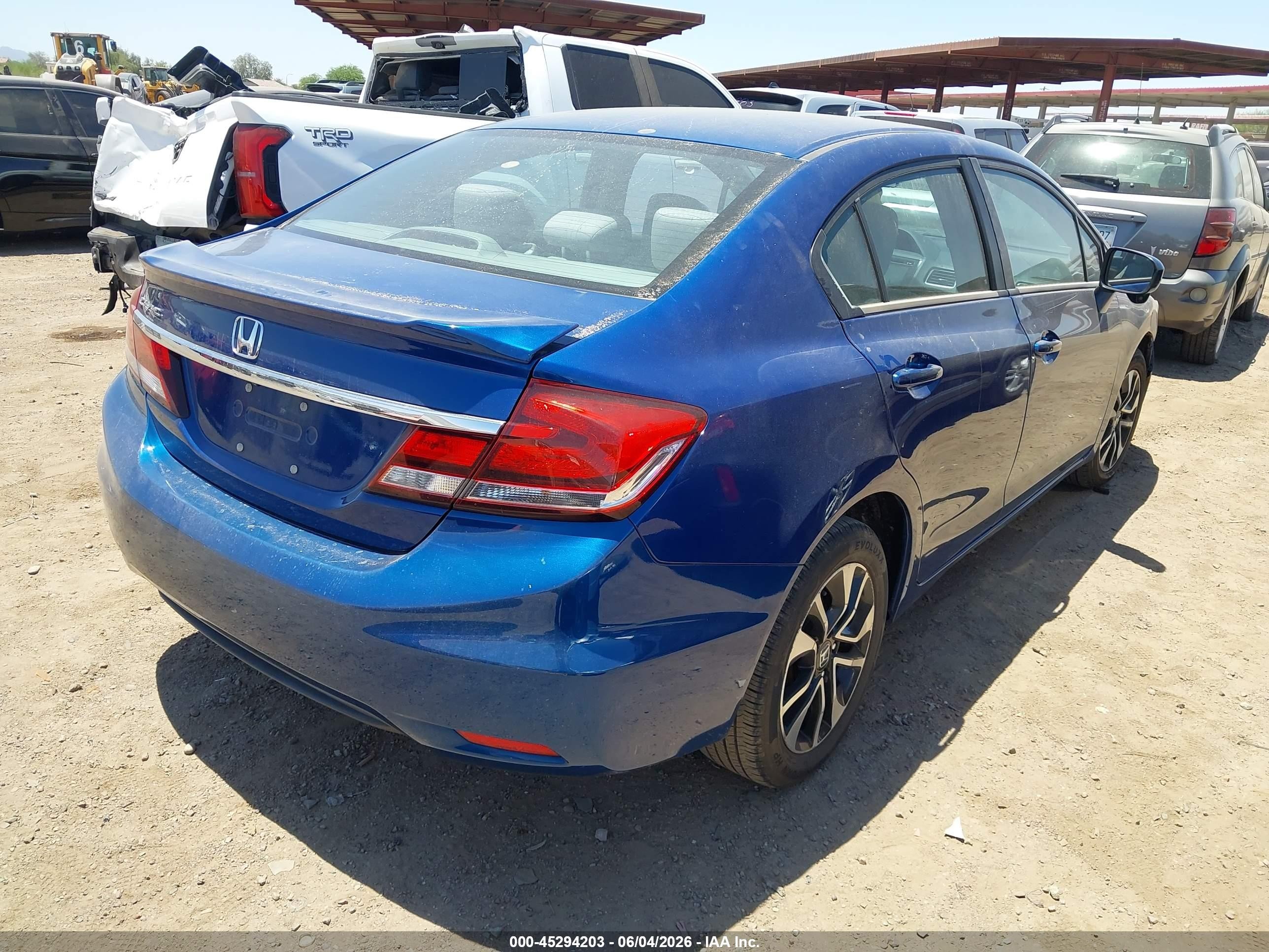 2015 Honda Civic Ex Blue vin: 19XFB2F84FE223395