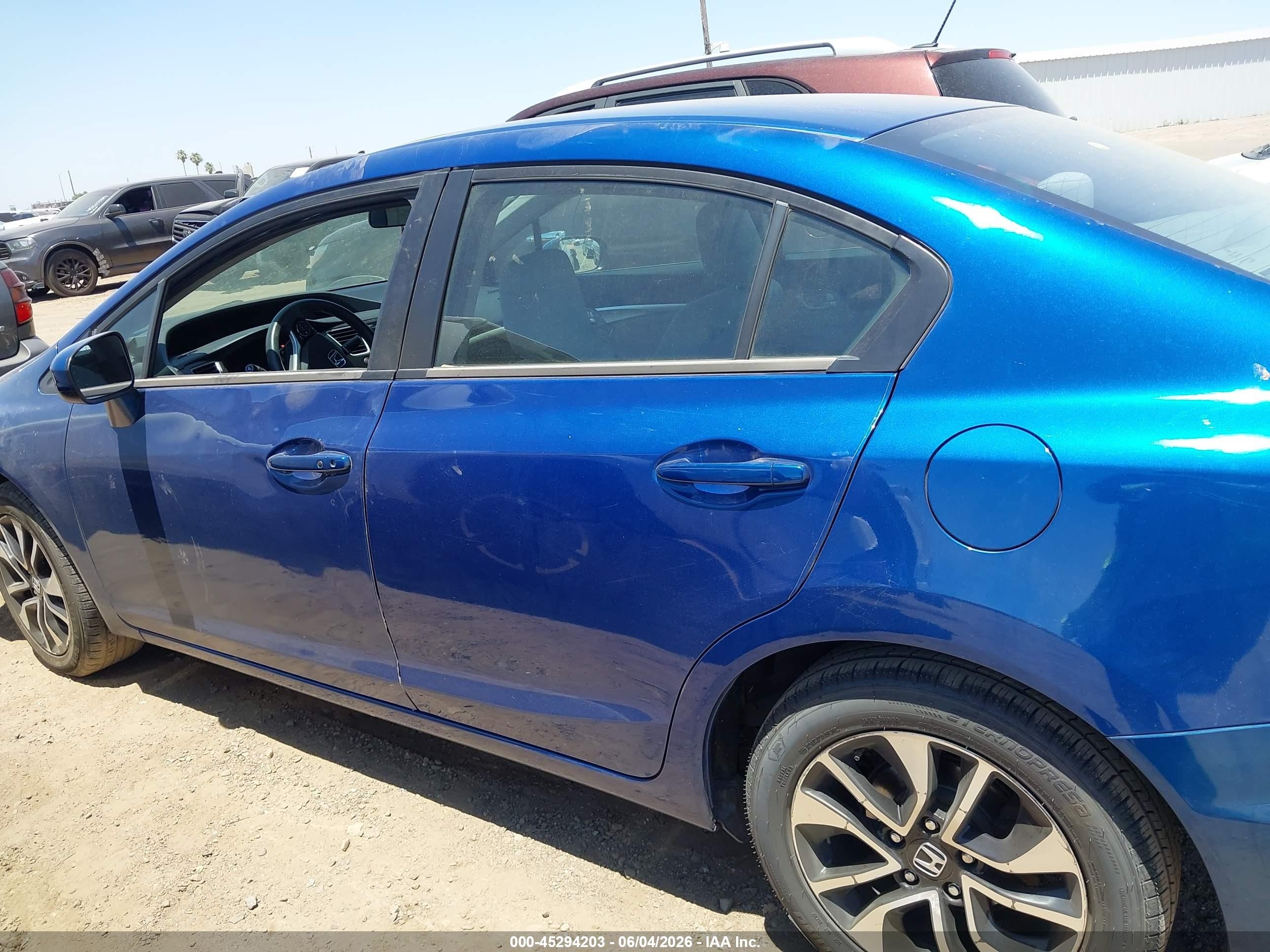 2015 Honda Civic Ex Blue vin: 19XFB2F84FE223395