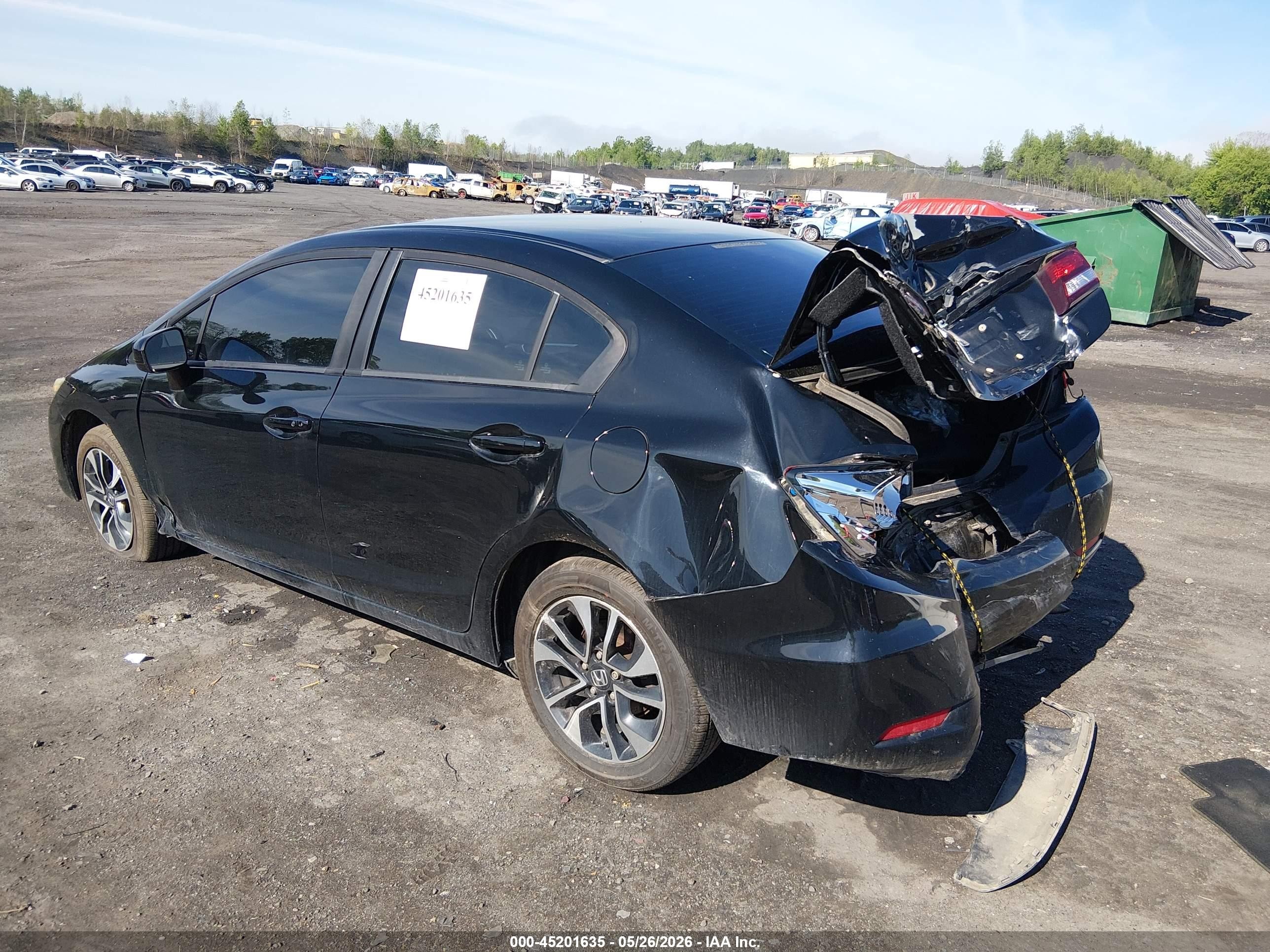2015 Honda Civic Ex Black vin: 19XFB2F84FE256381