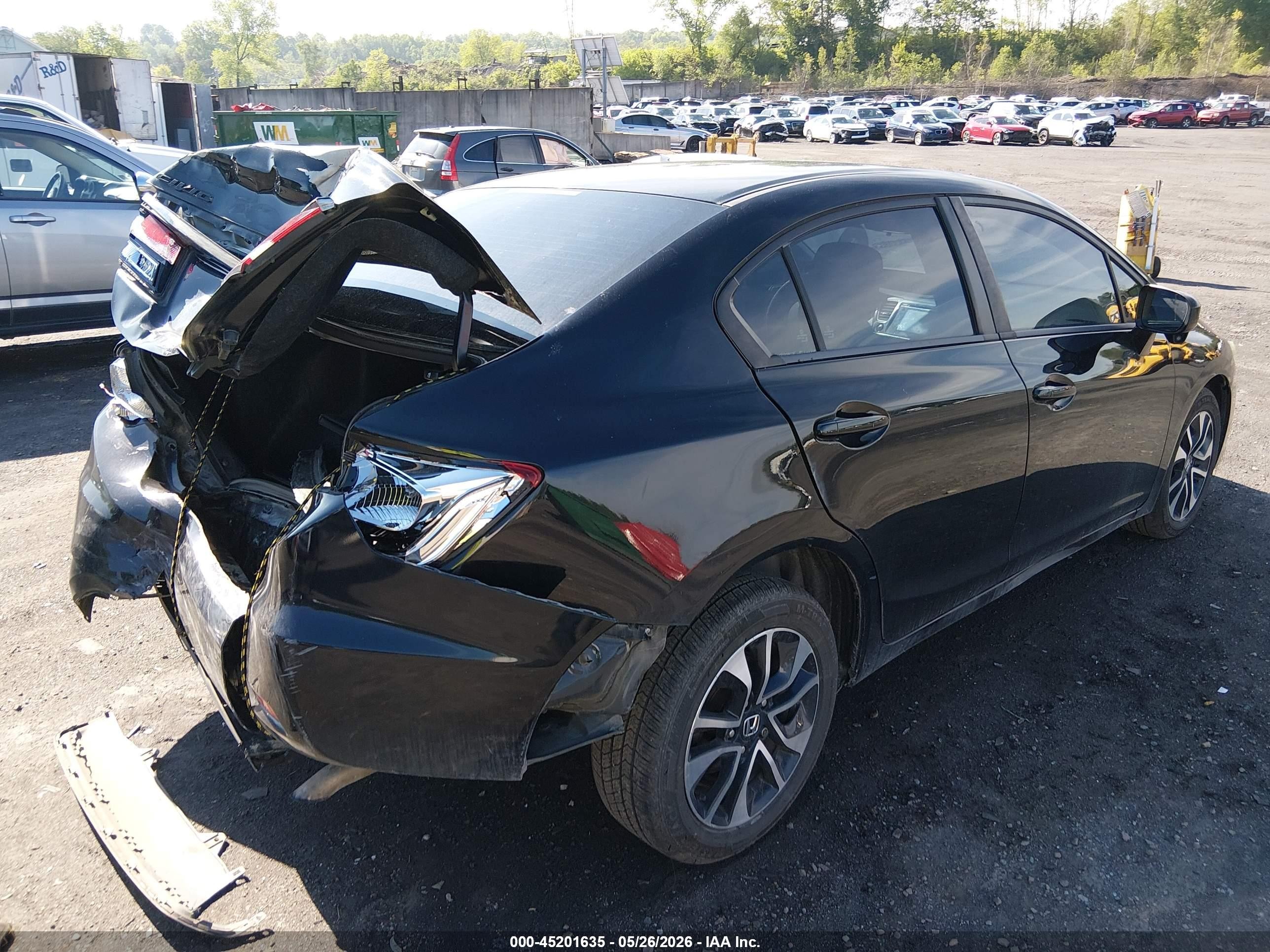 2015 Honda Civic Ex Black vin: 19XFB2F84FE256381