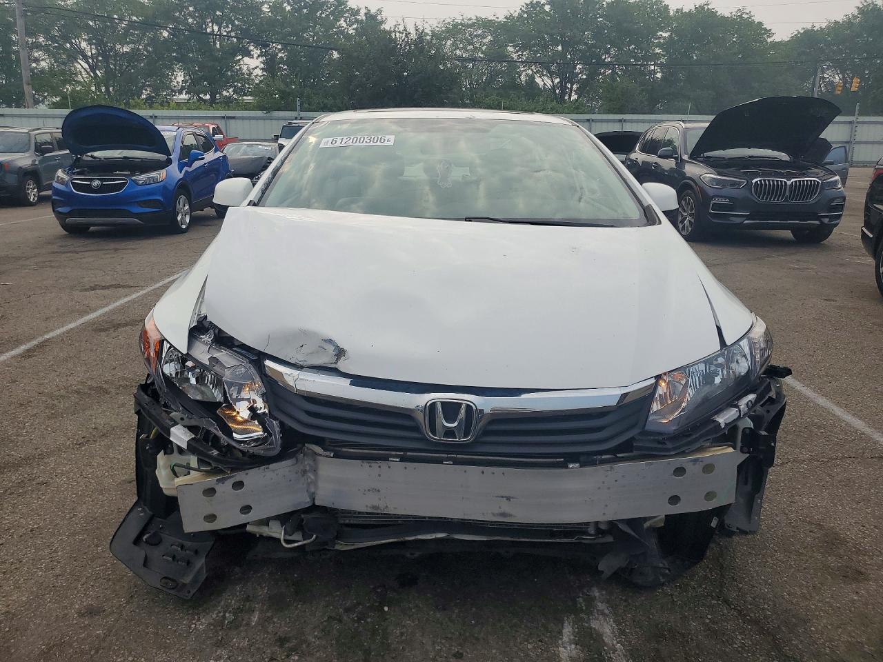 2012 Honda Civic Ex White vin: 19XFB2F85CE001573
