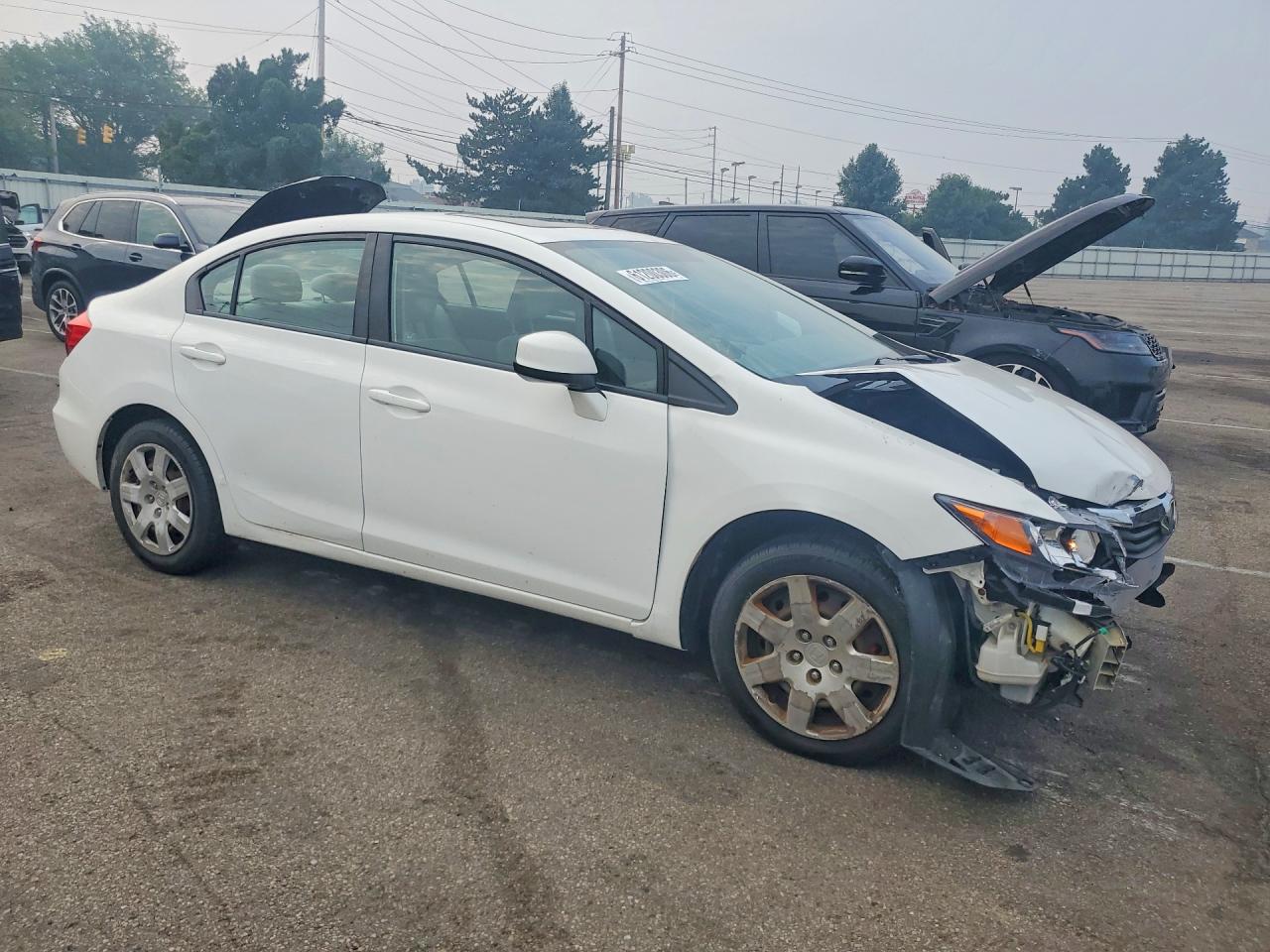 2012 Honda Civic Ex White vin: 19XFB2F85CE001573