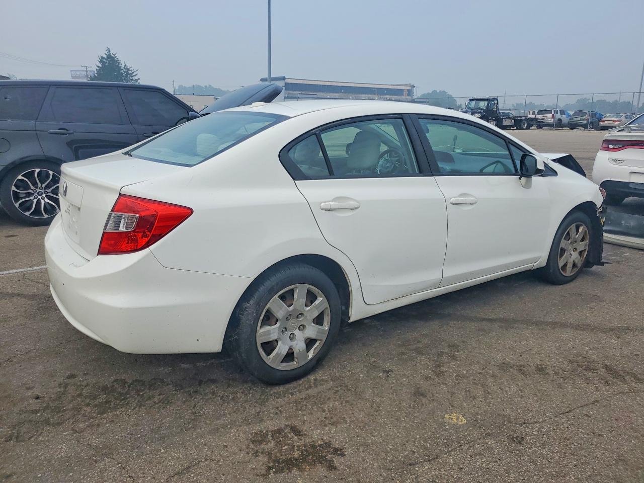 2012 Honda Civic Ex White vin: 19XFB2F85CE001573