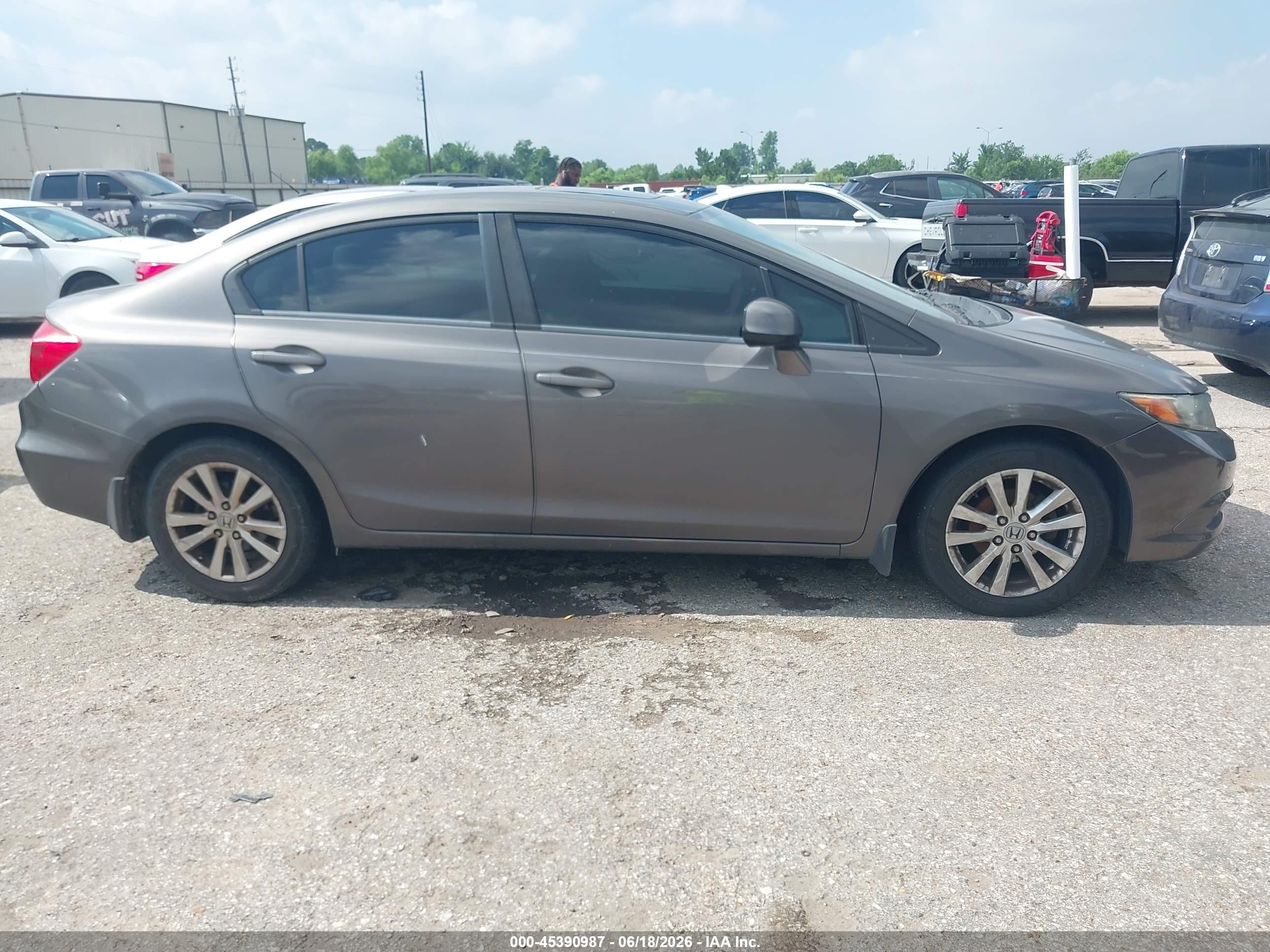 2012 Honda Civic Ex Gray vin: 19XFB2F85CE004358