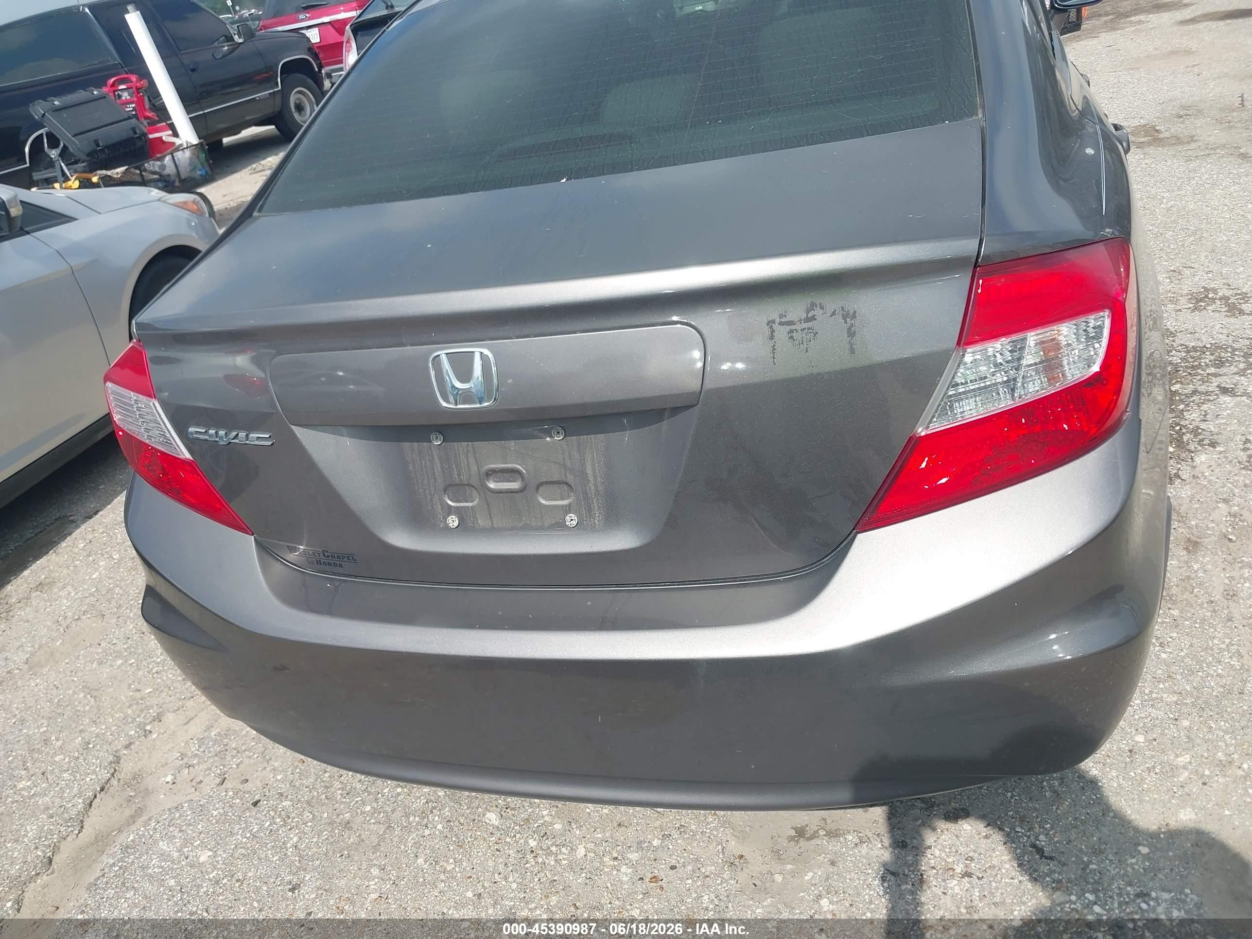 2012 Honda Civic Ex Gray vin: 19XFB2F85CE004358