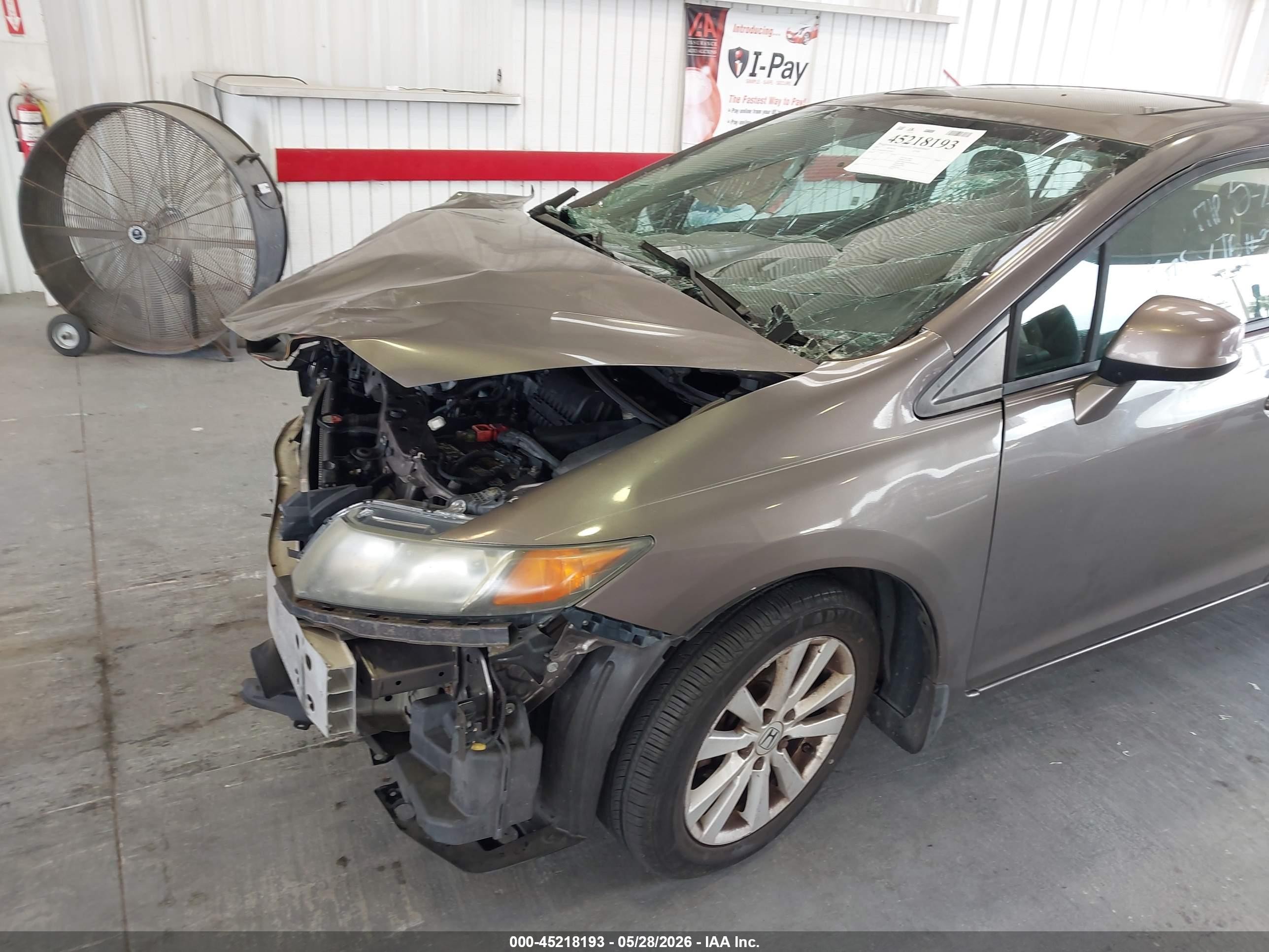 2012 Honda Civic Ex Brown vin: 19XFB2F85CE021967