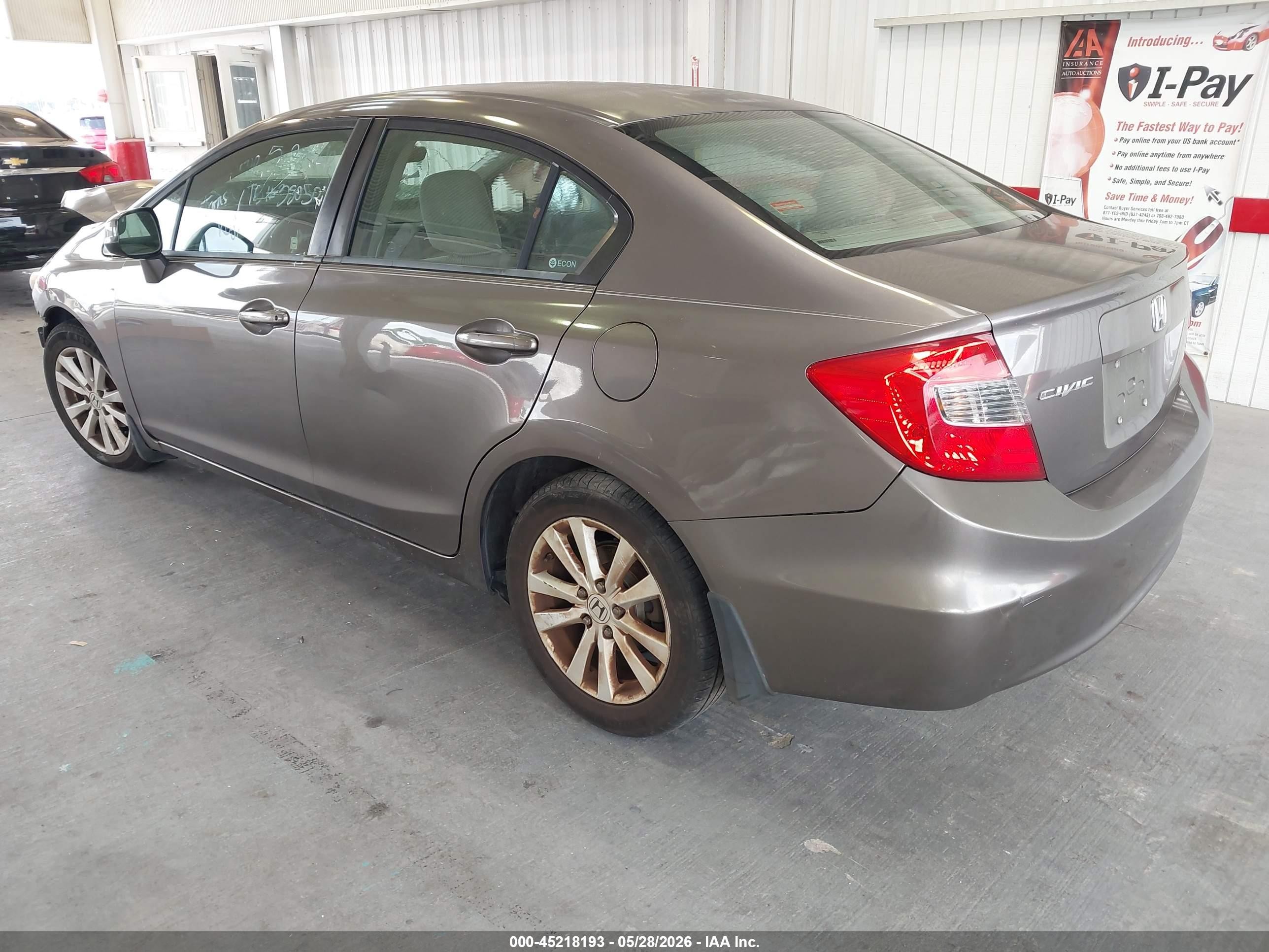 2012 Honda Civic Ex Brown vin: 19XFB2F85CE021967