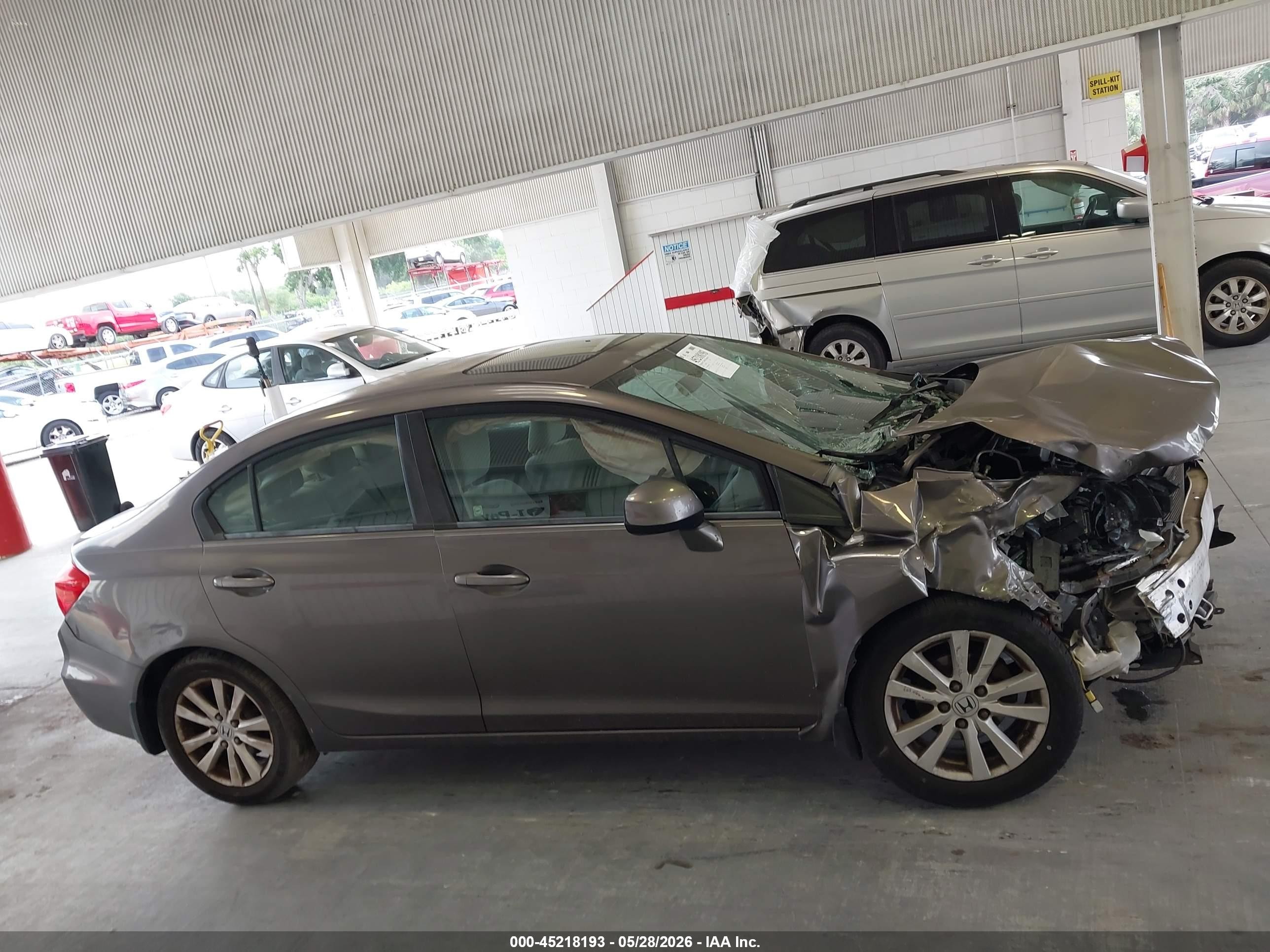 2012 Honda Civic Ex Brown vin: 19XFB2F85CE021967