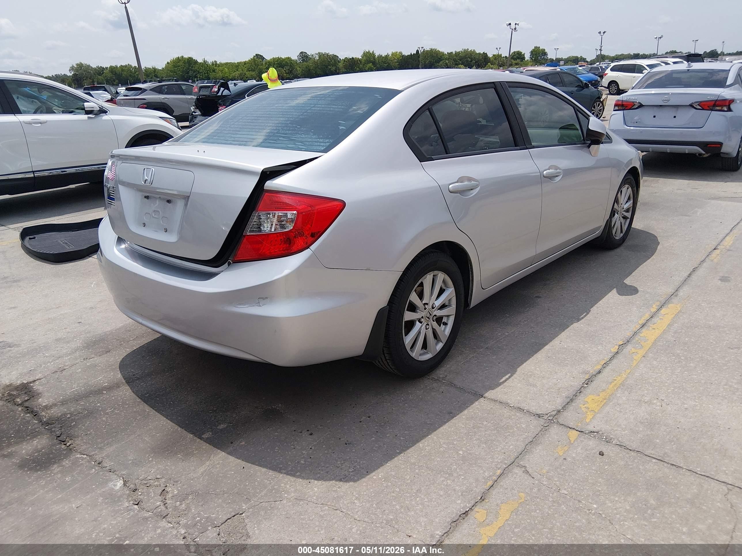 2012 Honda Civic Ex Silver vin: 19XFB2F85CE025646
