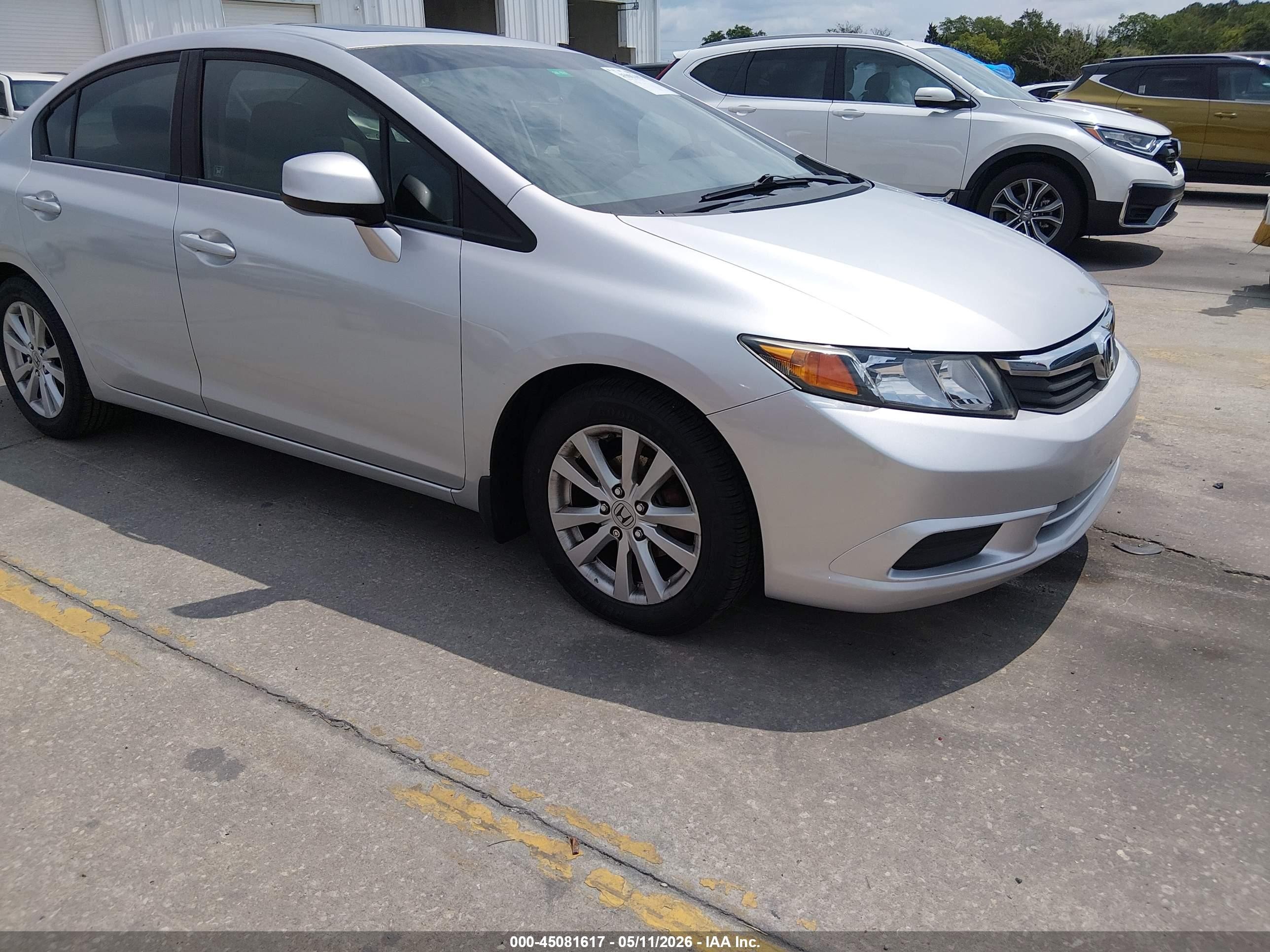 2012 Honda Civic Ex Silver vin: 19XFB2F85CE025646