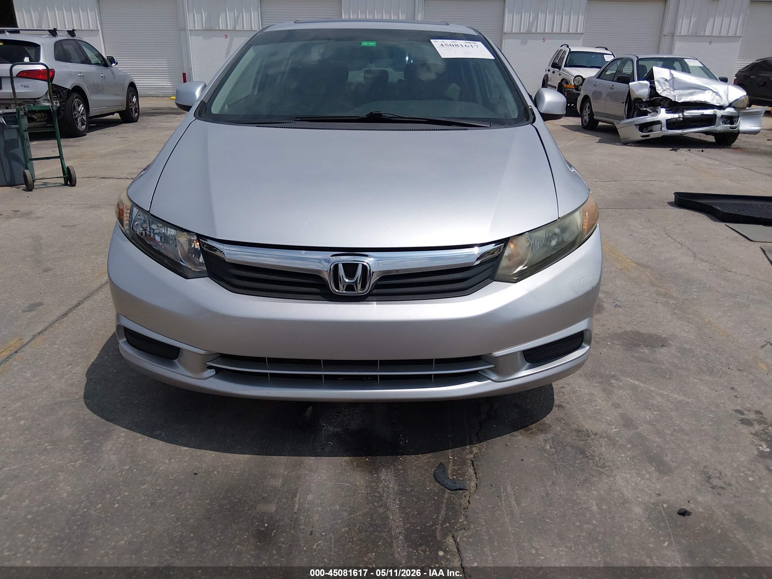 2012 Honda Civic Ex Silver vin: 19XFB2F85CE025646