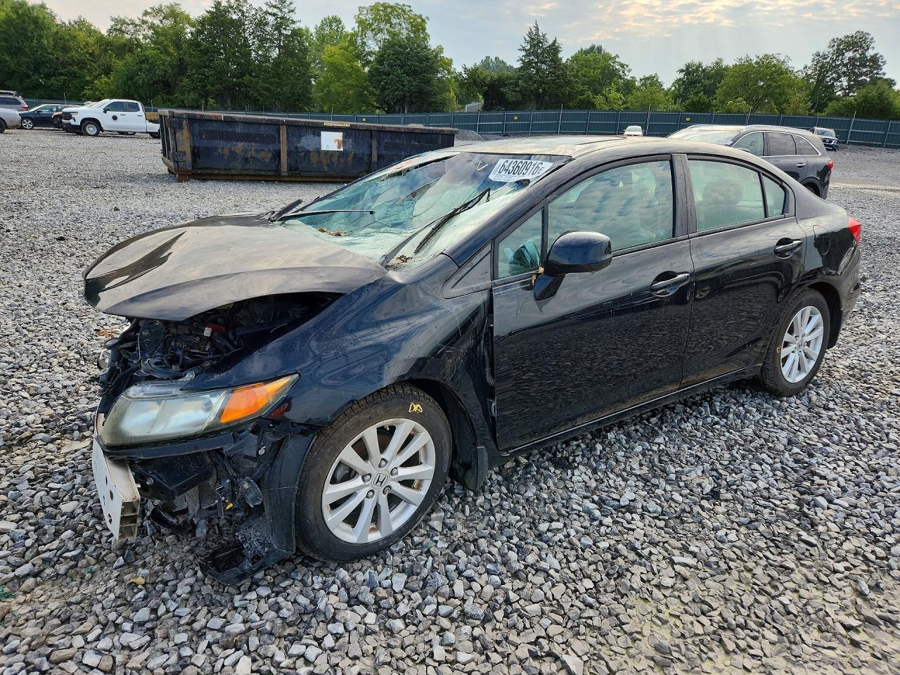 2012 Honda Civic Ex Black vin: 19XFB2F85CE035903