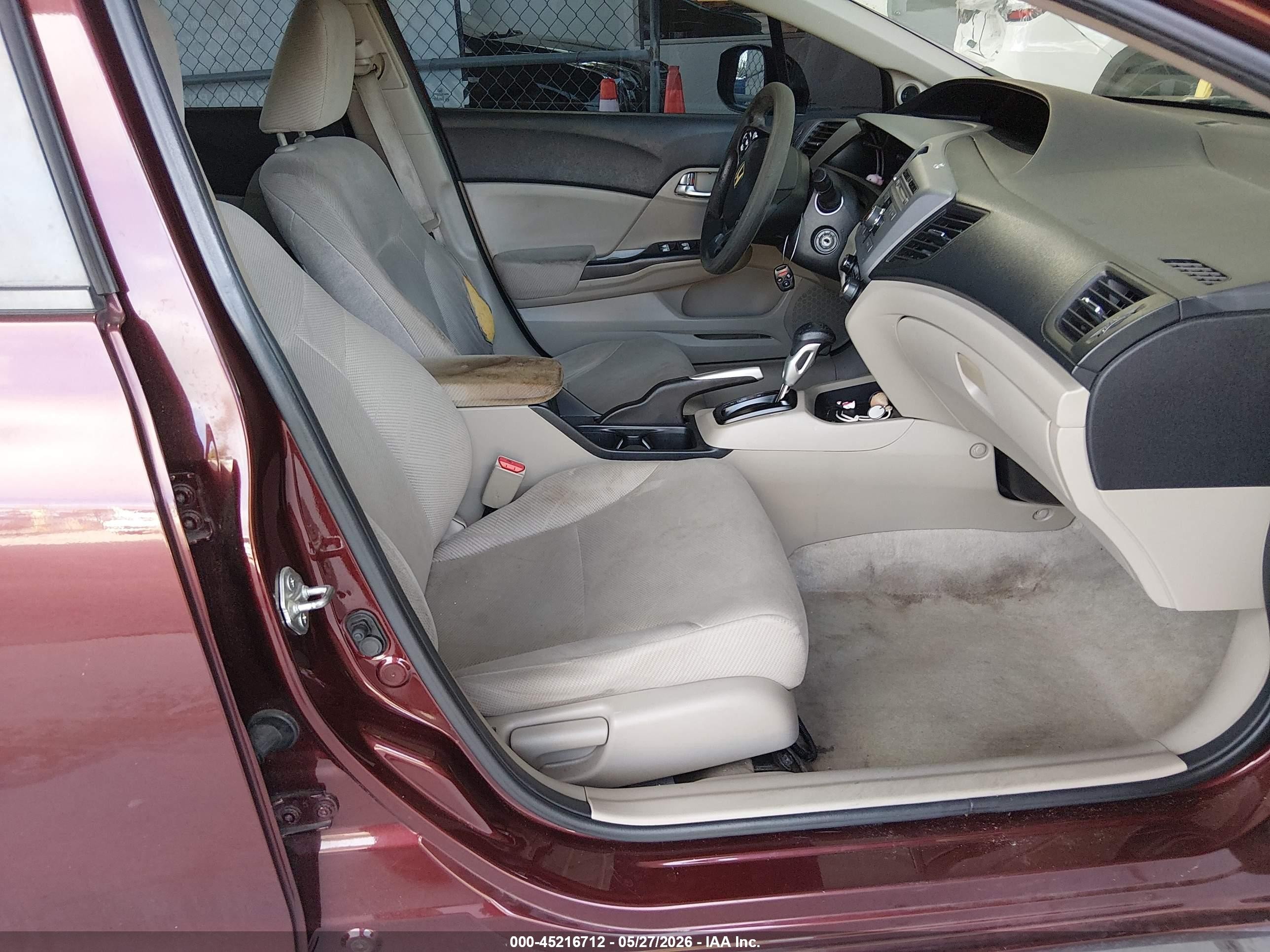 2012 Honda Civic Ex Burgundy vin: 19XFB2F85CE041202