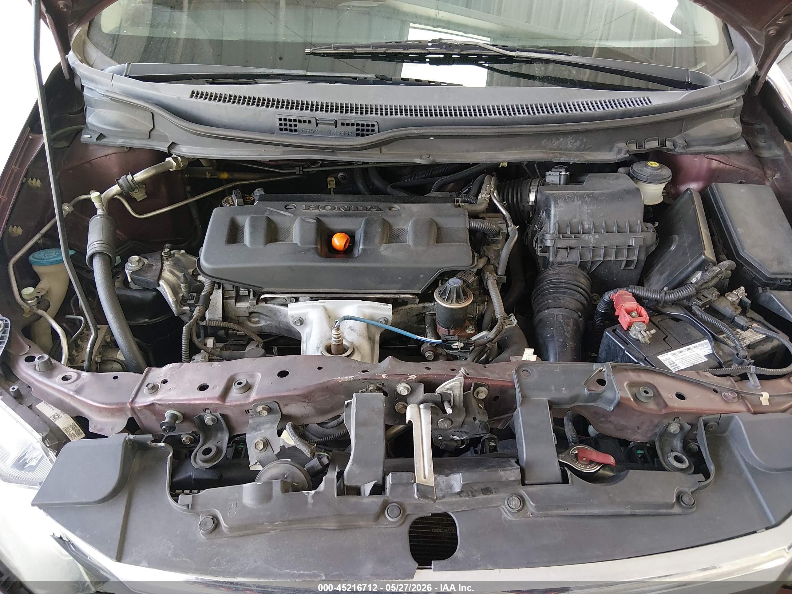 2012 Honda Civic Ex Burgundy vin: 19XFB2F85CE041202