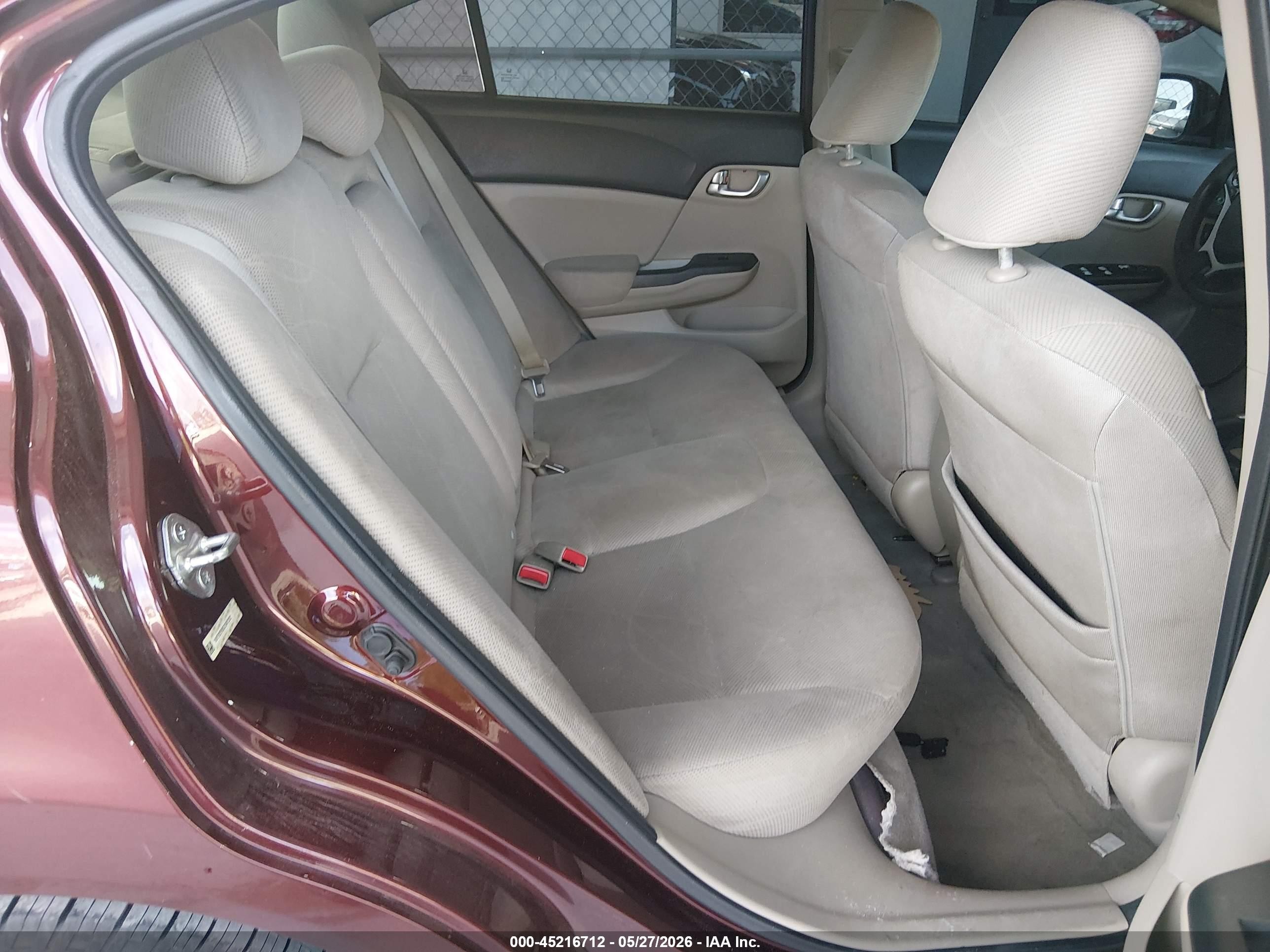 2012 Honda Civic Ex Burgundy vin: 19XFB2F85CE041202