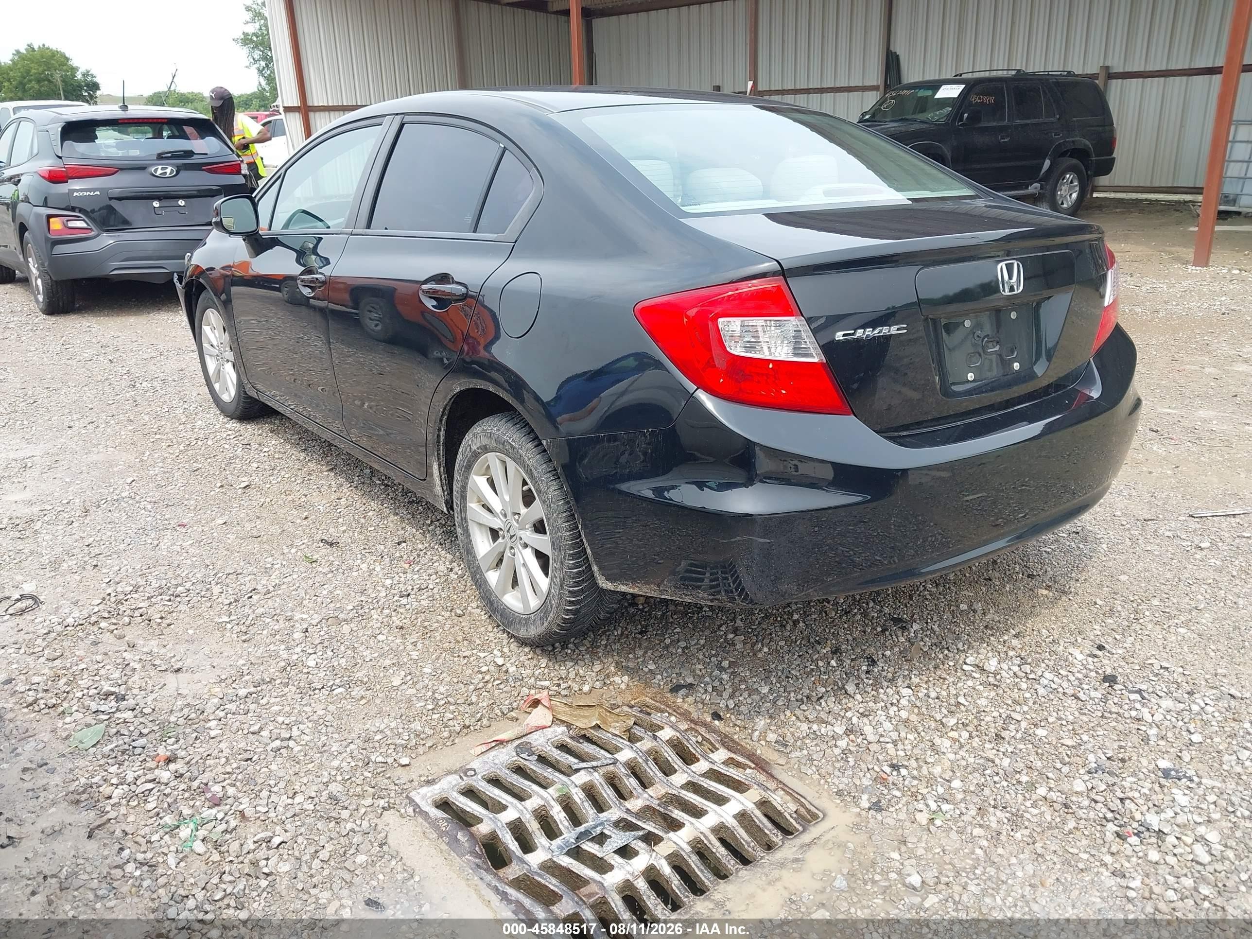 2012 Honda Civic Ex Black vin: 19XFB2F85CE055228