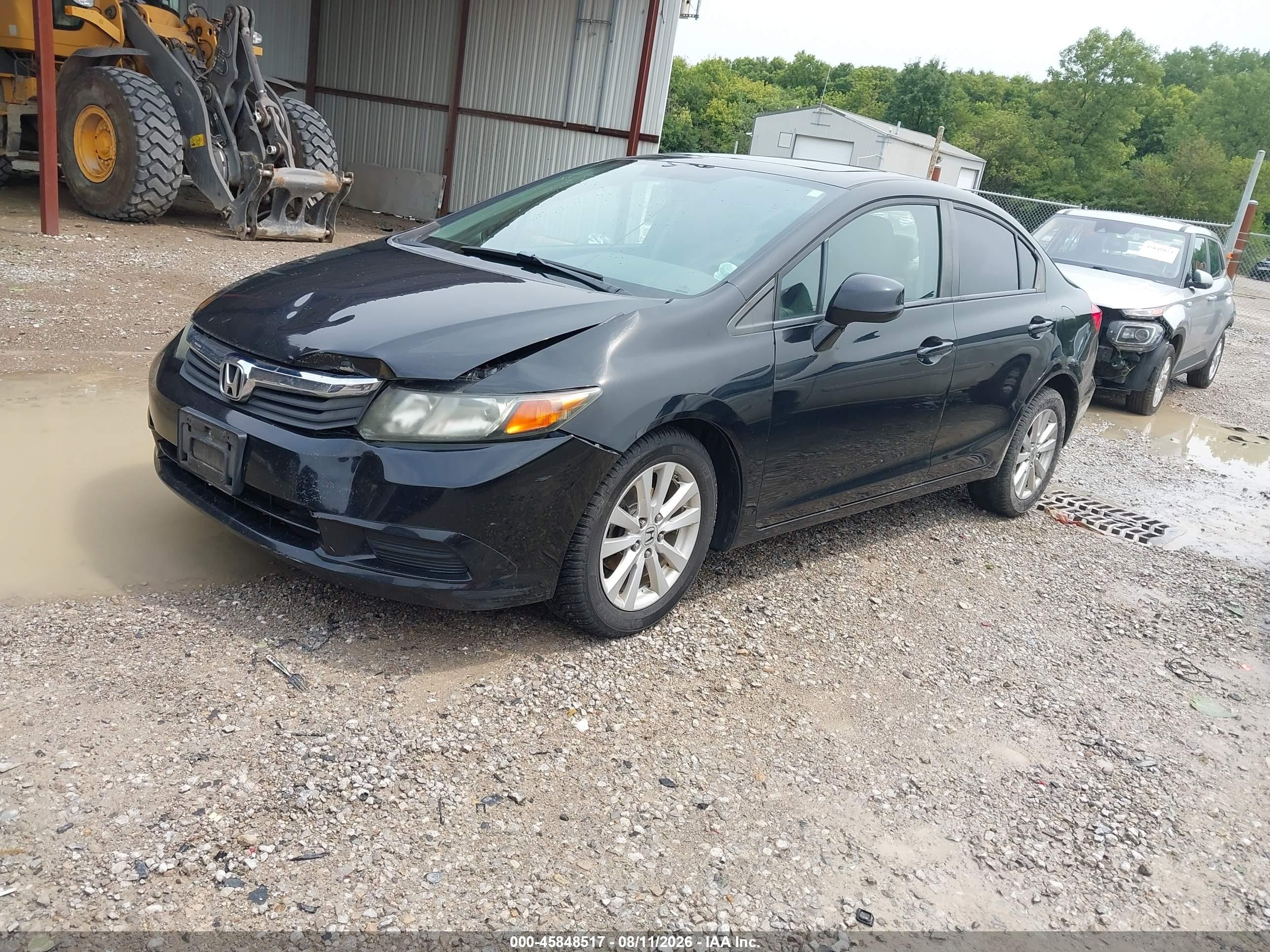 2012 Honda Civic Ex Black vin: 19XFB2F85CE055228