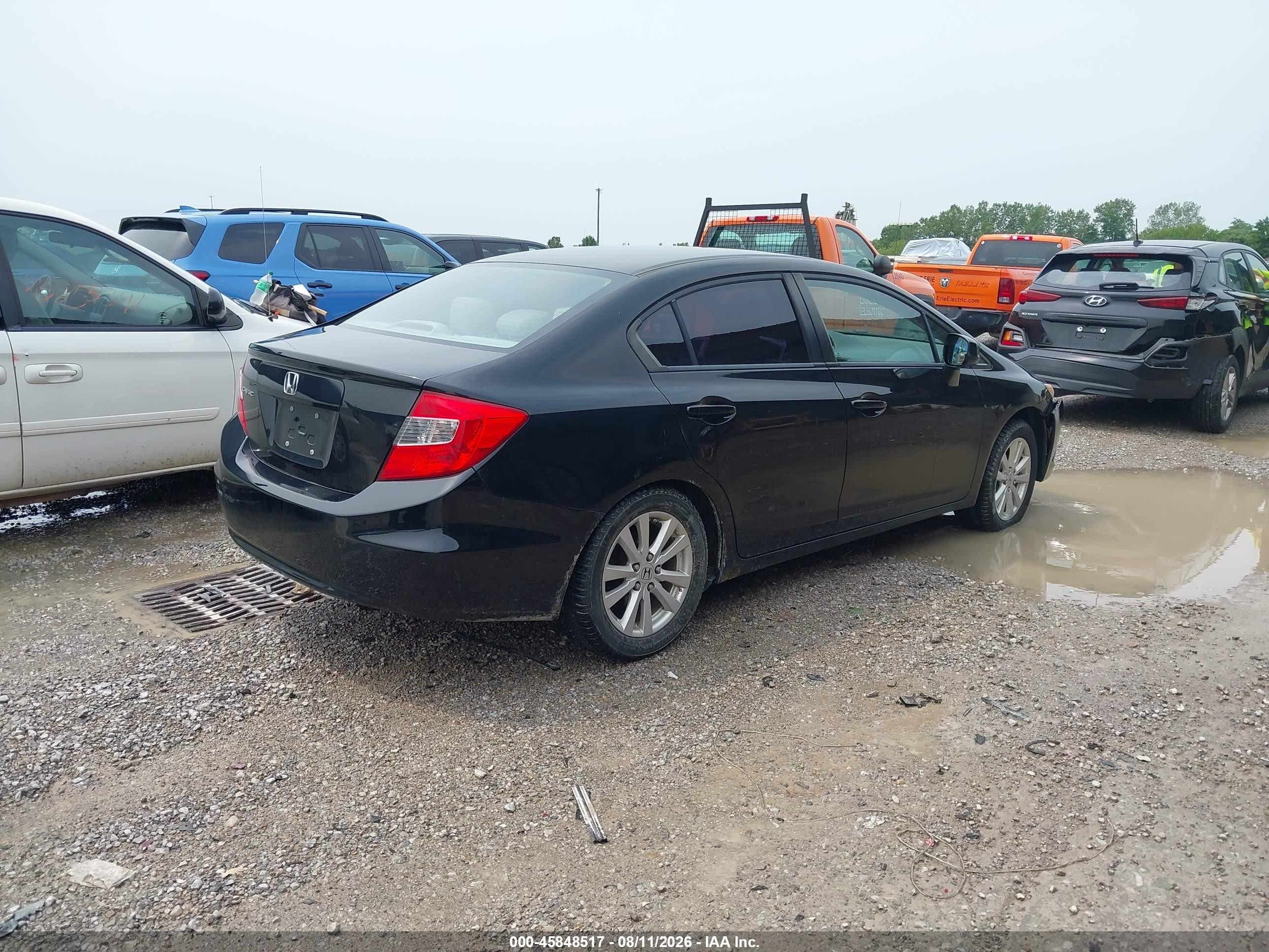 2012 Honda Civic Ex Black vin: 19XFB2F85CE055228