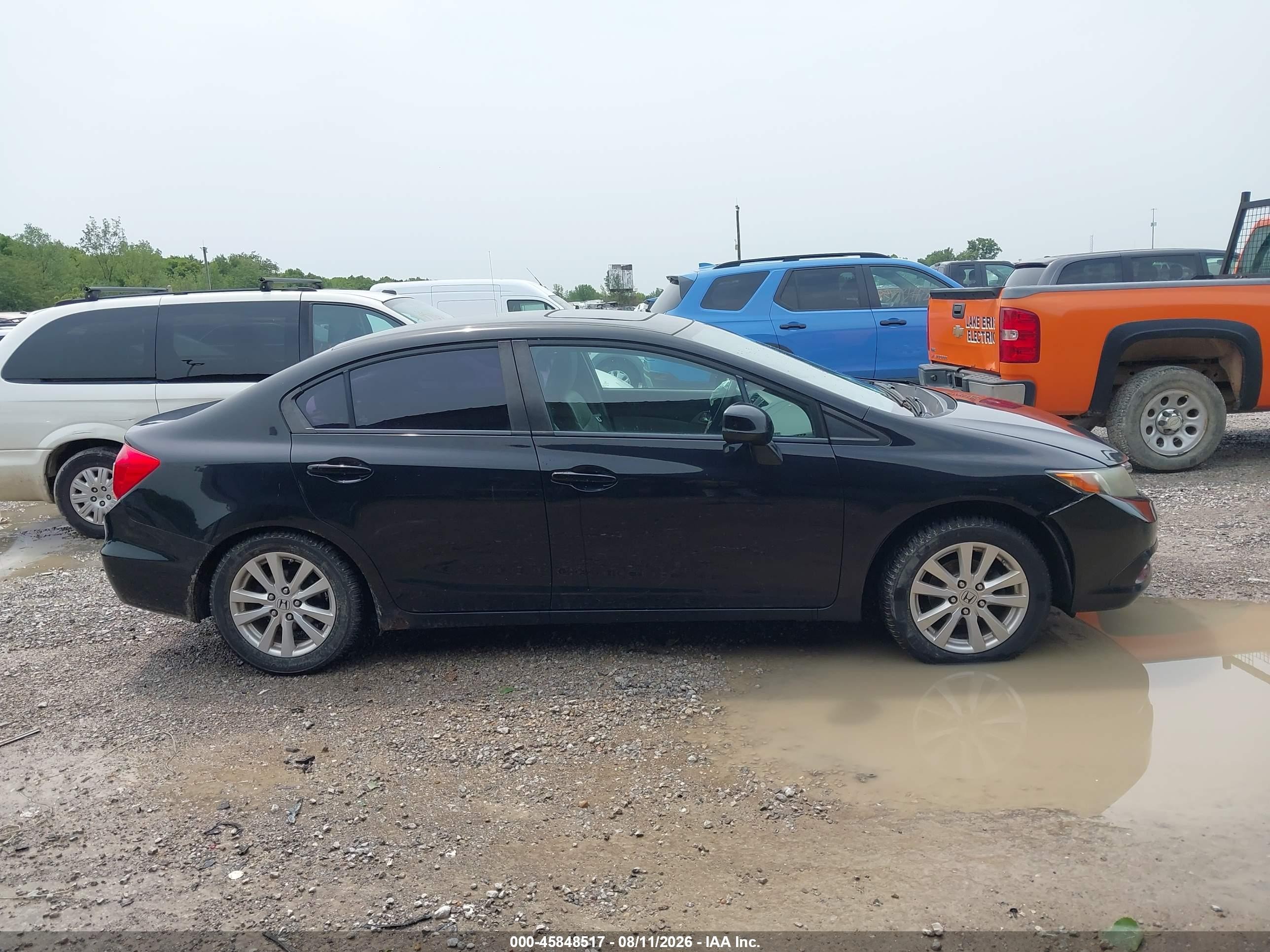 2012 Honda Civic Ex Black vin: 19XFB2F85CE055228