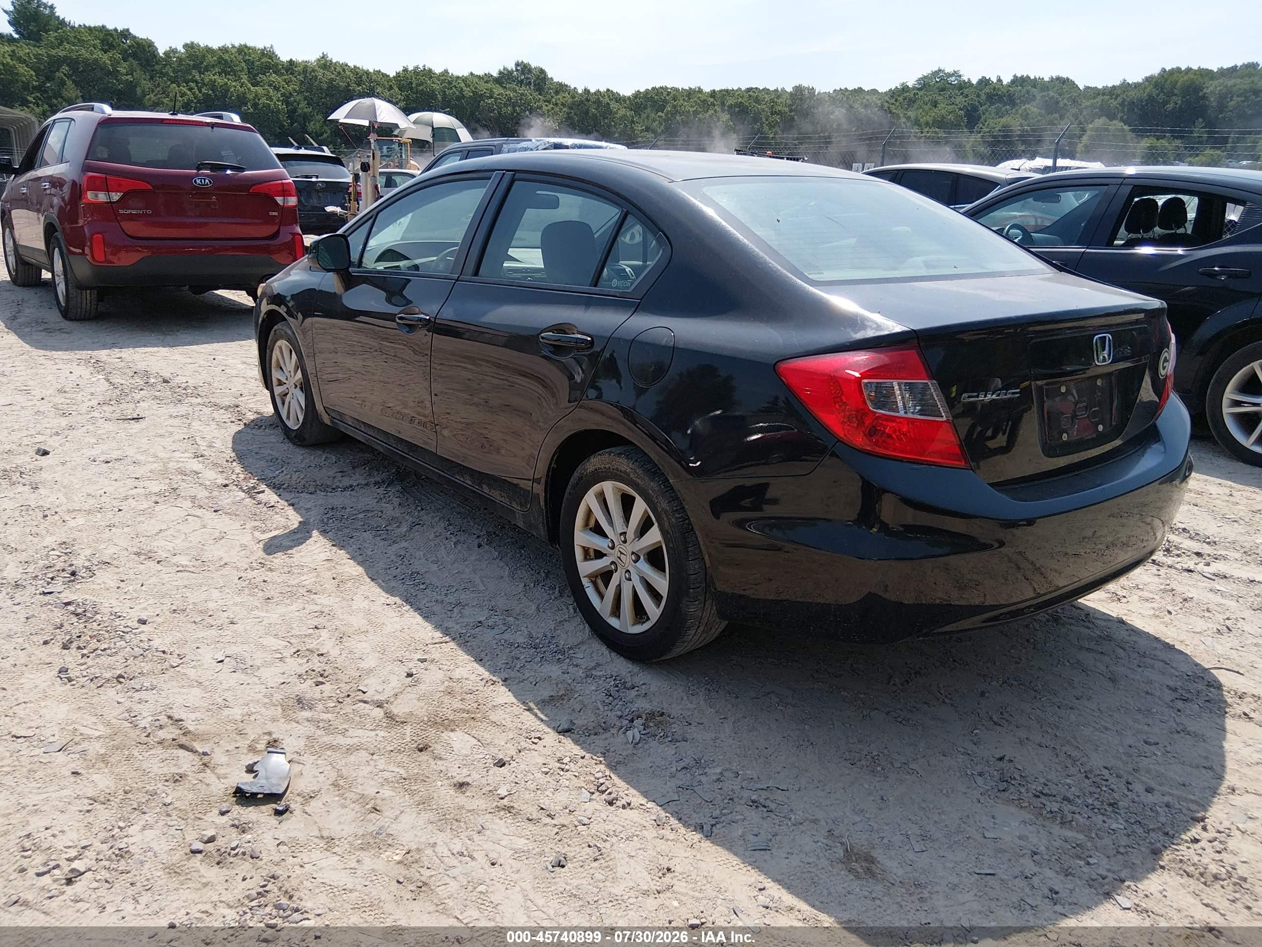 2012 Honda Civic Ex Black vin: 19XFB2F85CE081313