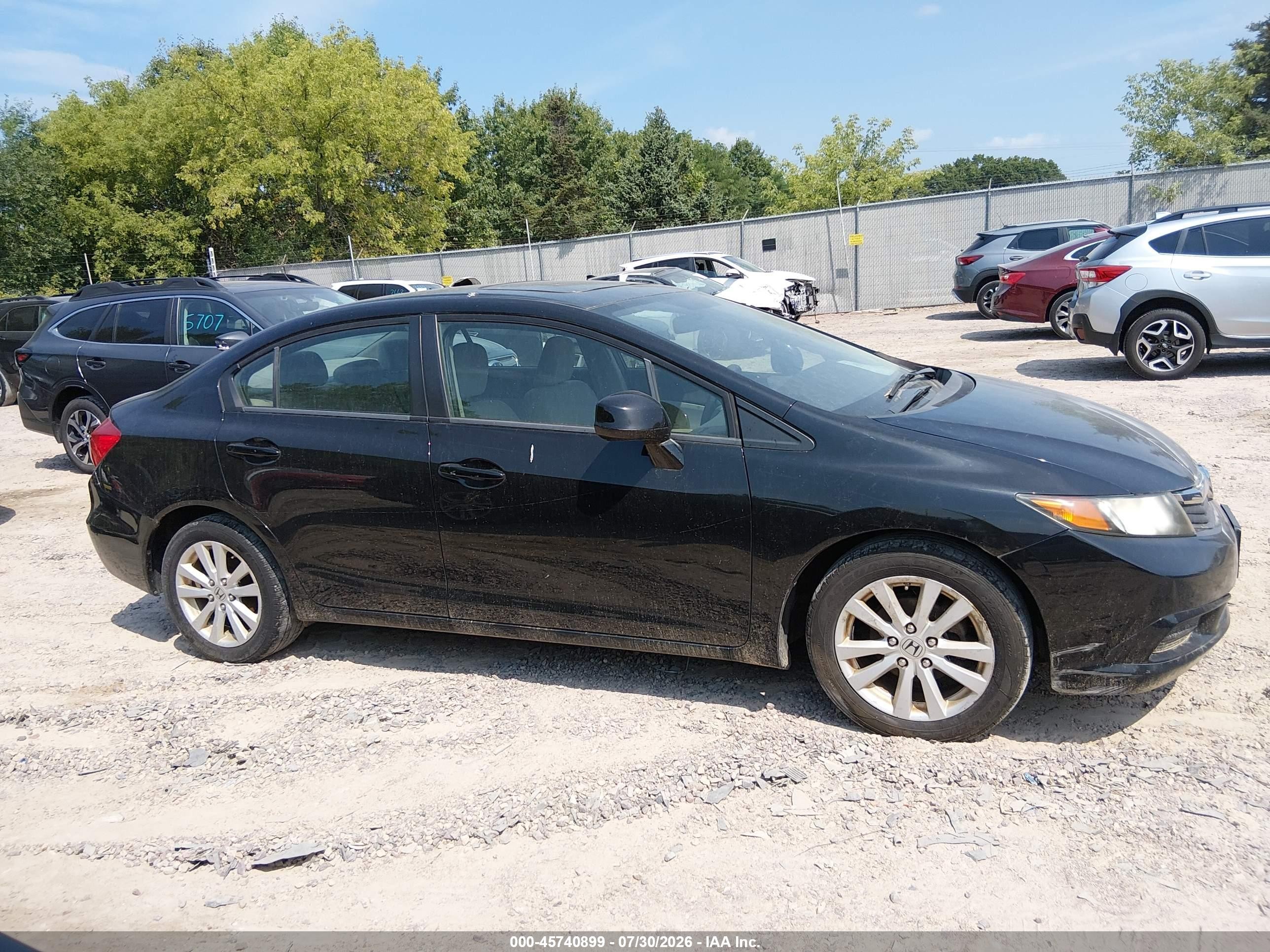 2012 Honda Civic Ex Black vin: 19XFB2F85CE081313