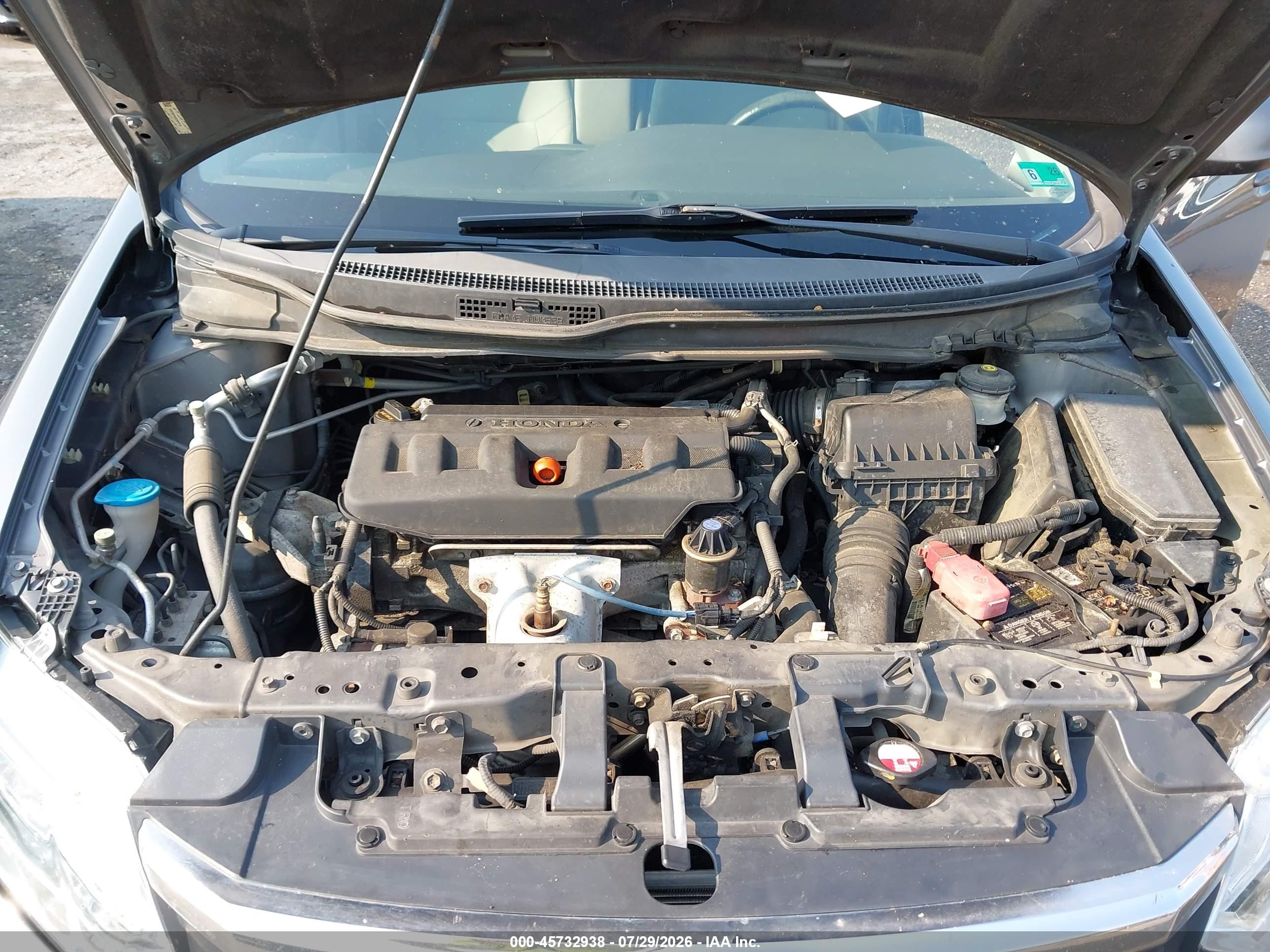 2012 Honda Civic Ex Серый vin: 19XFB2F85CE089718
