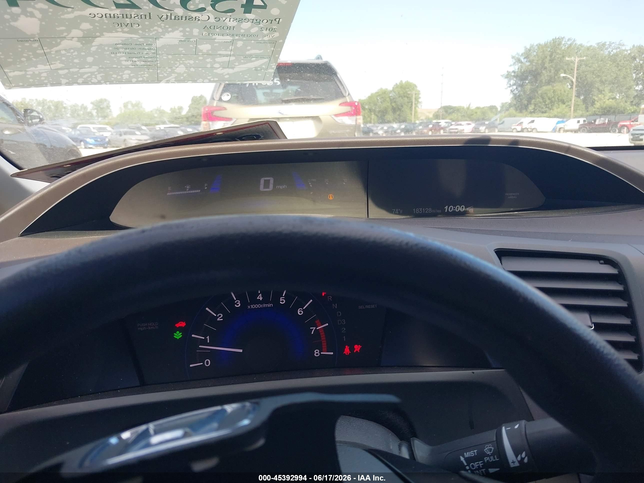 2012 Honda Civic Ex Silver vin: 19XFB2F85CE107151
