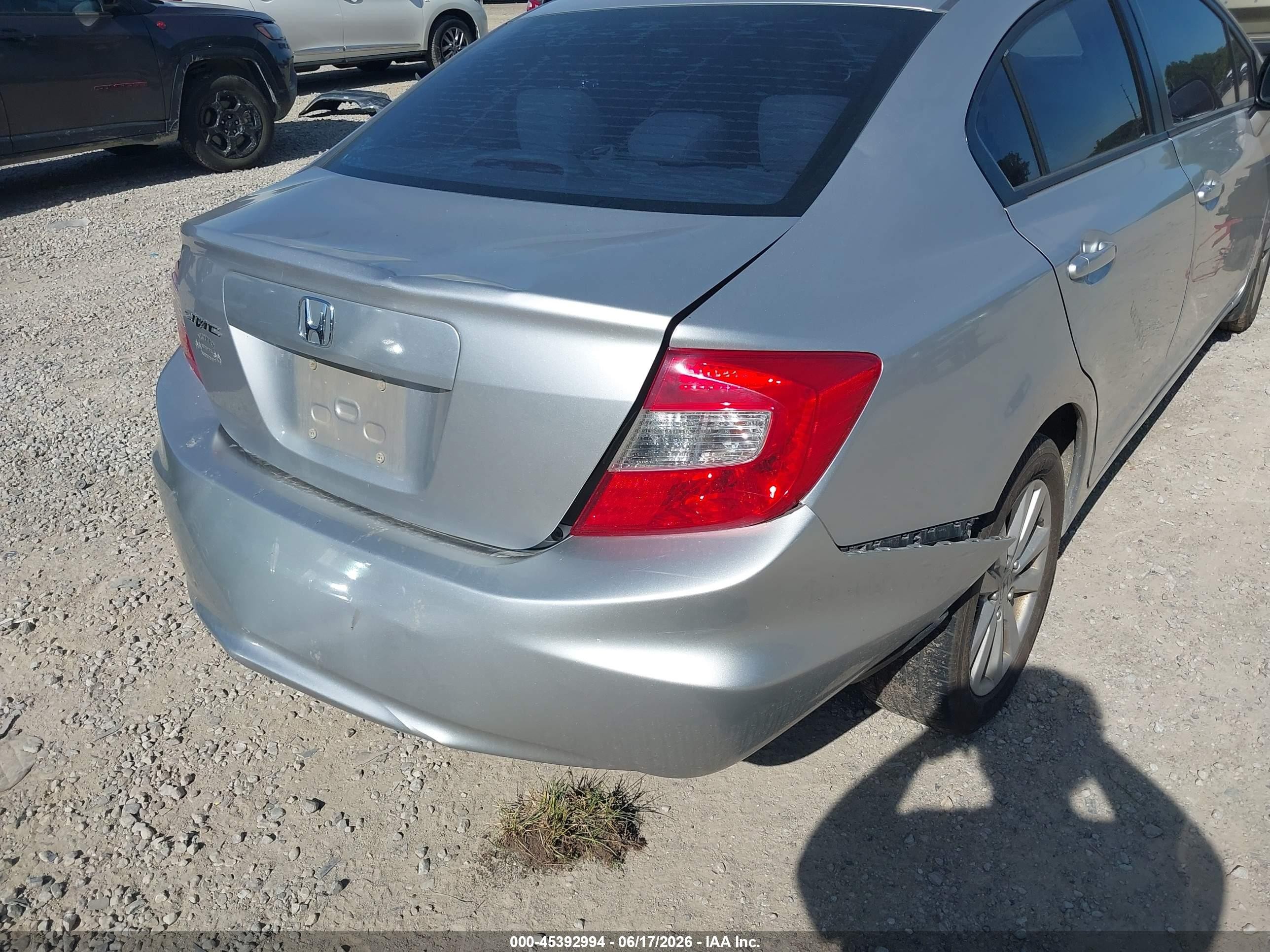 2012 Honda Civic Ex Silver vin: 19XFB2F85CE107151