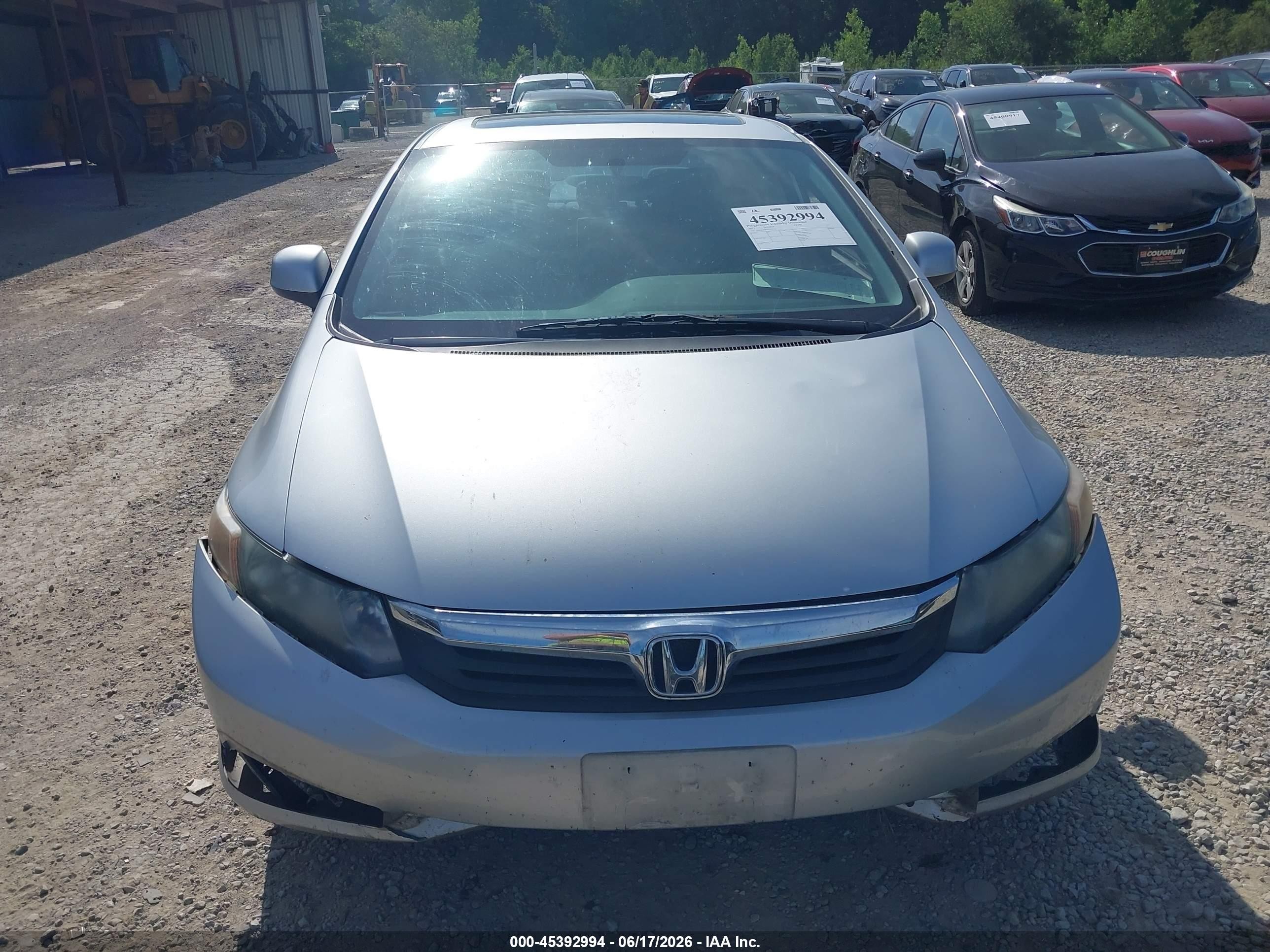 2012 Honda Civic Ex Silver vin: 19XFB2F85CE107151