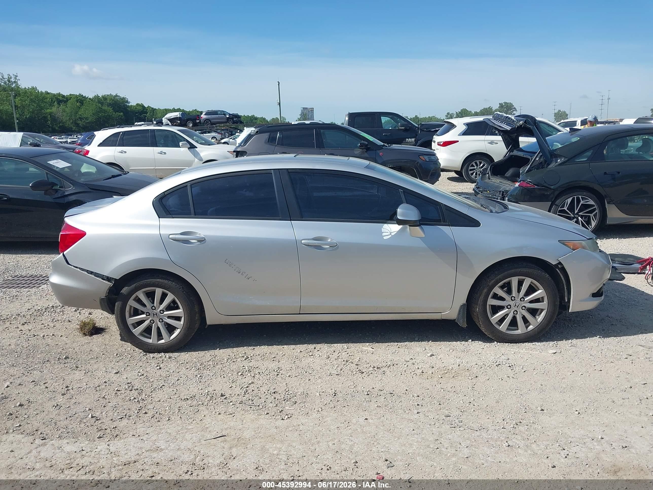 2012 Honda Civic Ex Silver vin: 19XFB2F85CE107151