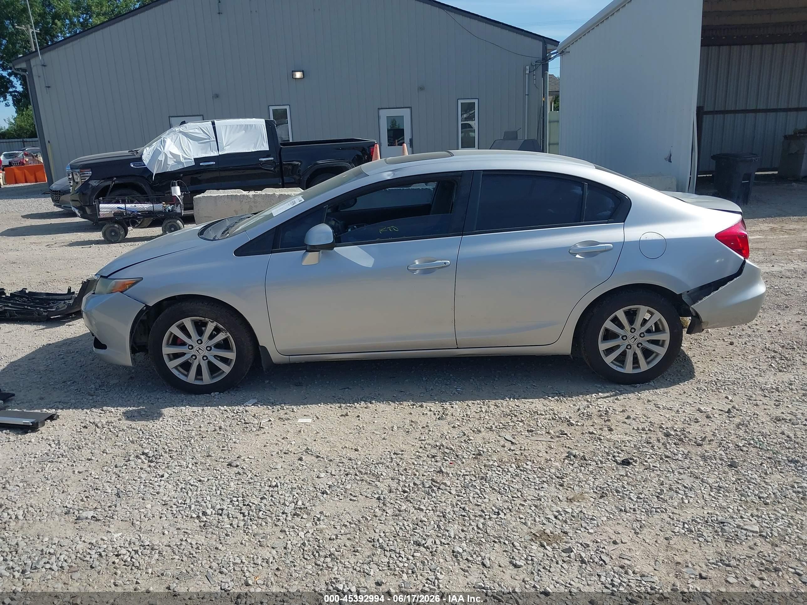 2012 Honda Civic Ex Silver vin: 19XFB2F85CE107151